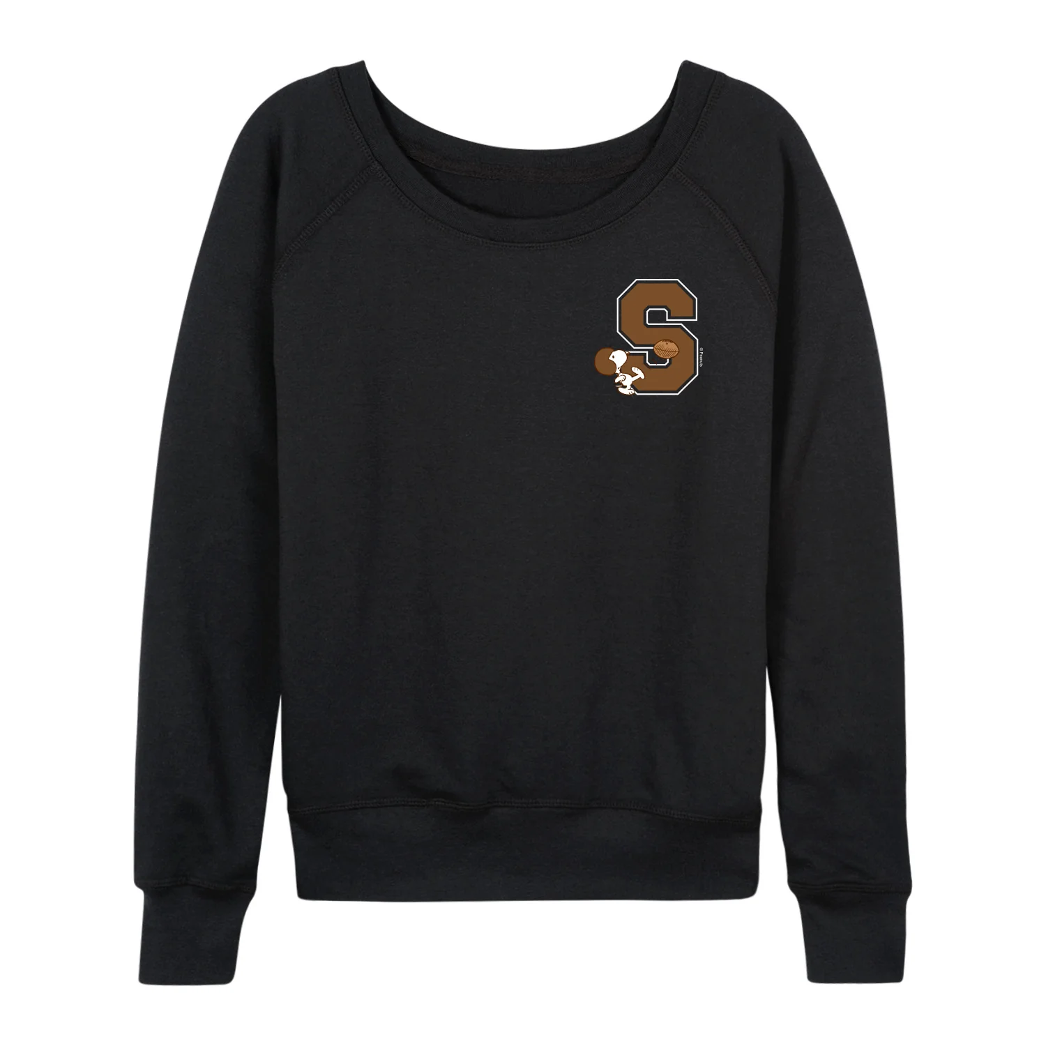 Peanuts - Snoopy School Football - Women's French Terry Long Sleeve Pullover - Image 2
