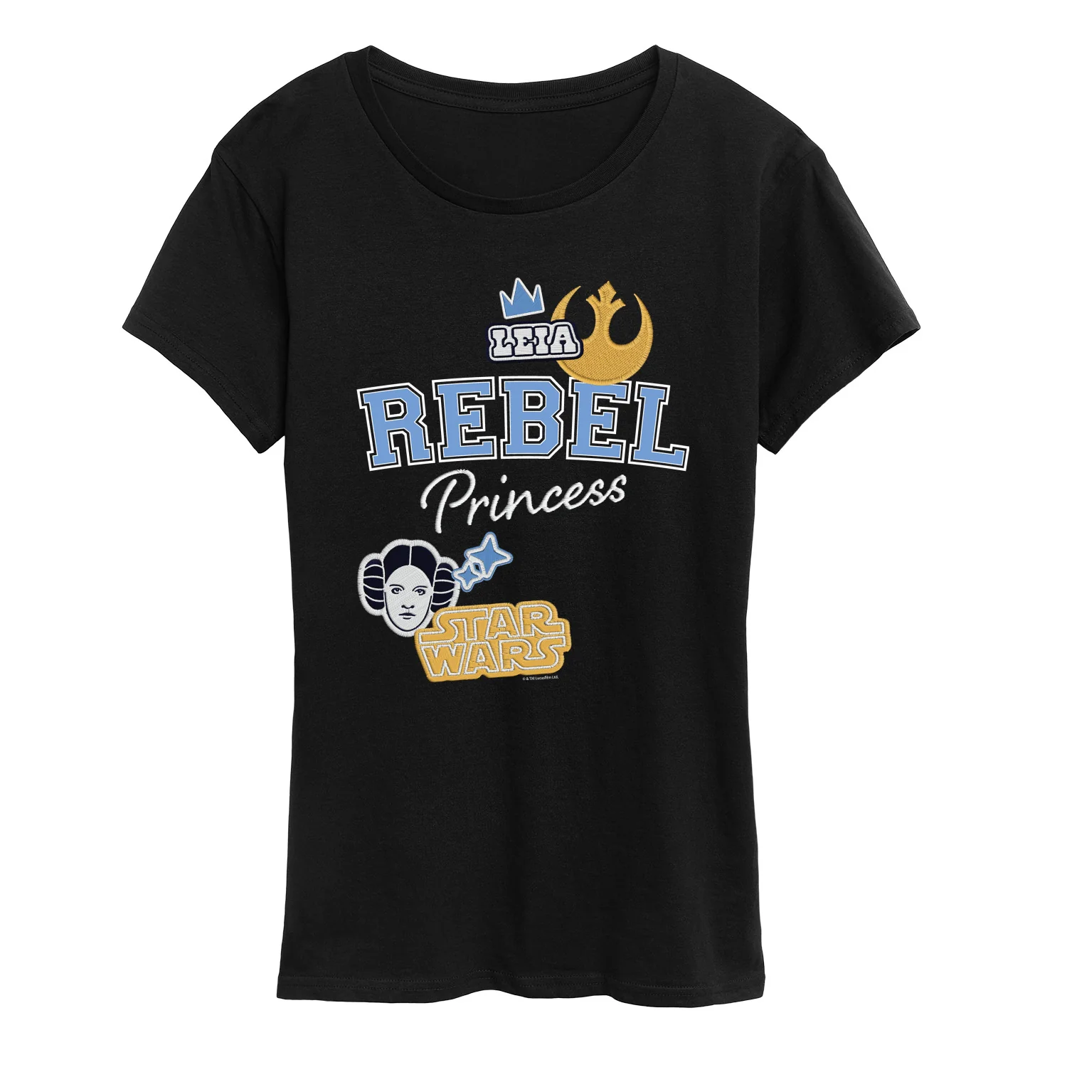 Star Wars - Rebel Princess Faux Patches - Women's Short Sleeve Graphic T-Shirt - Image 3