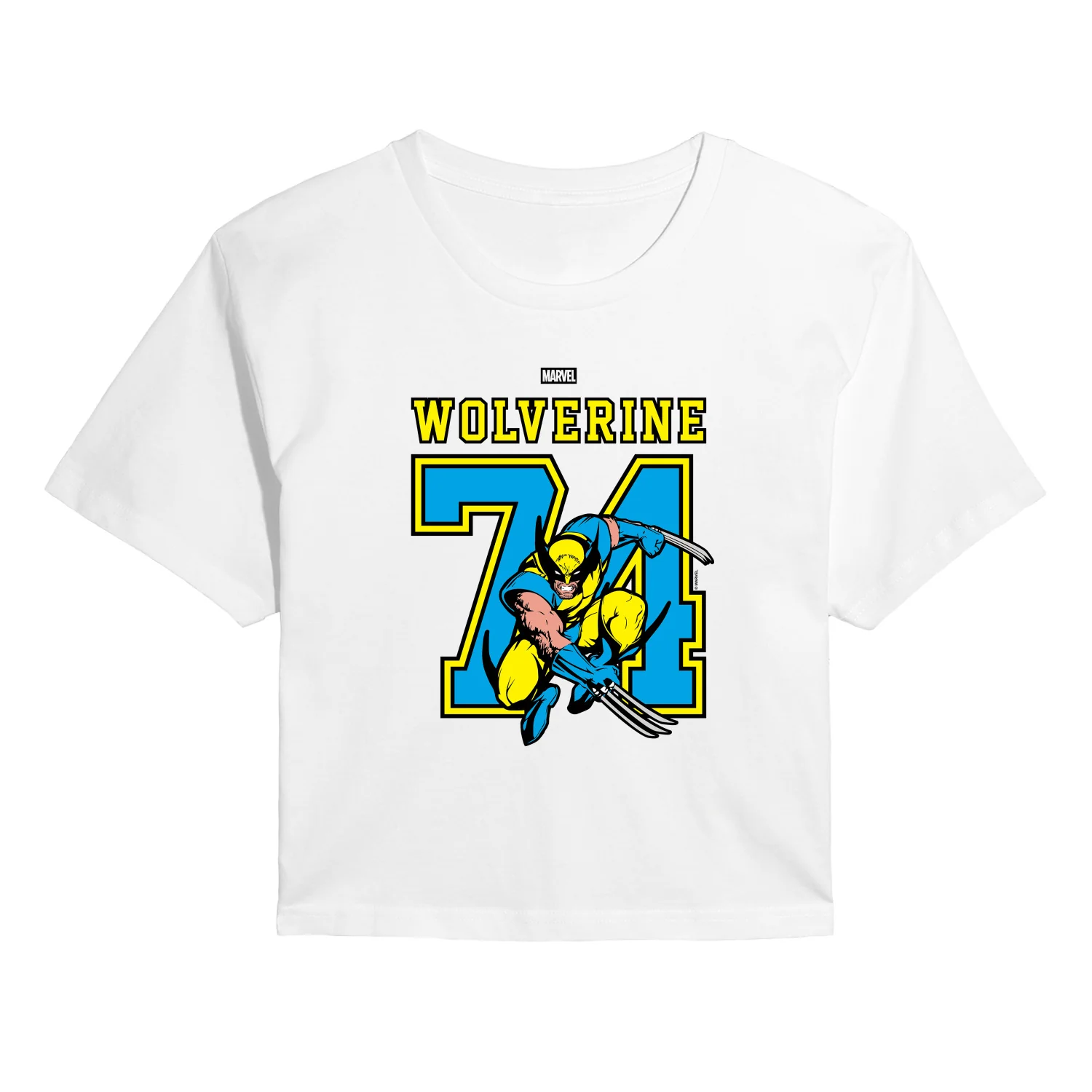 Marvel - Wolverine Jersey - Juniors Cropped Graphic T-Shirt