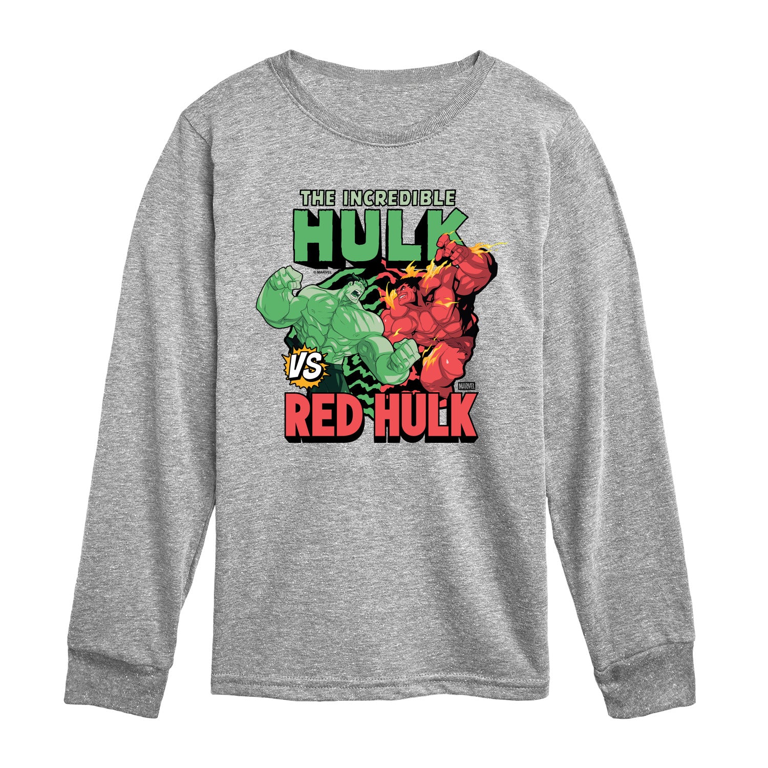 Marvel - Hulk vs. Red Hulk - Youth Boys Long Sleeve Graphic T-Shirt