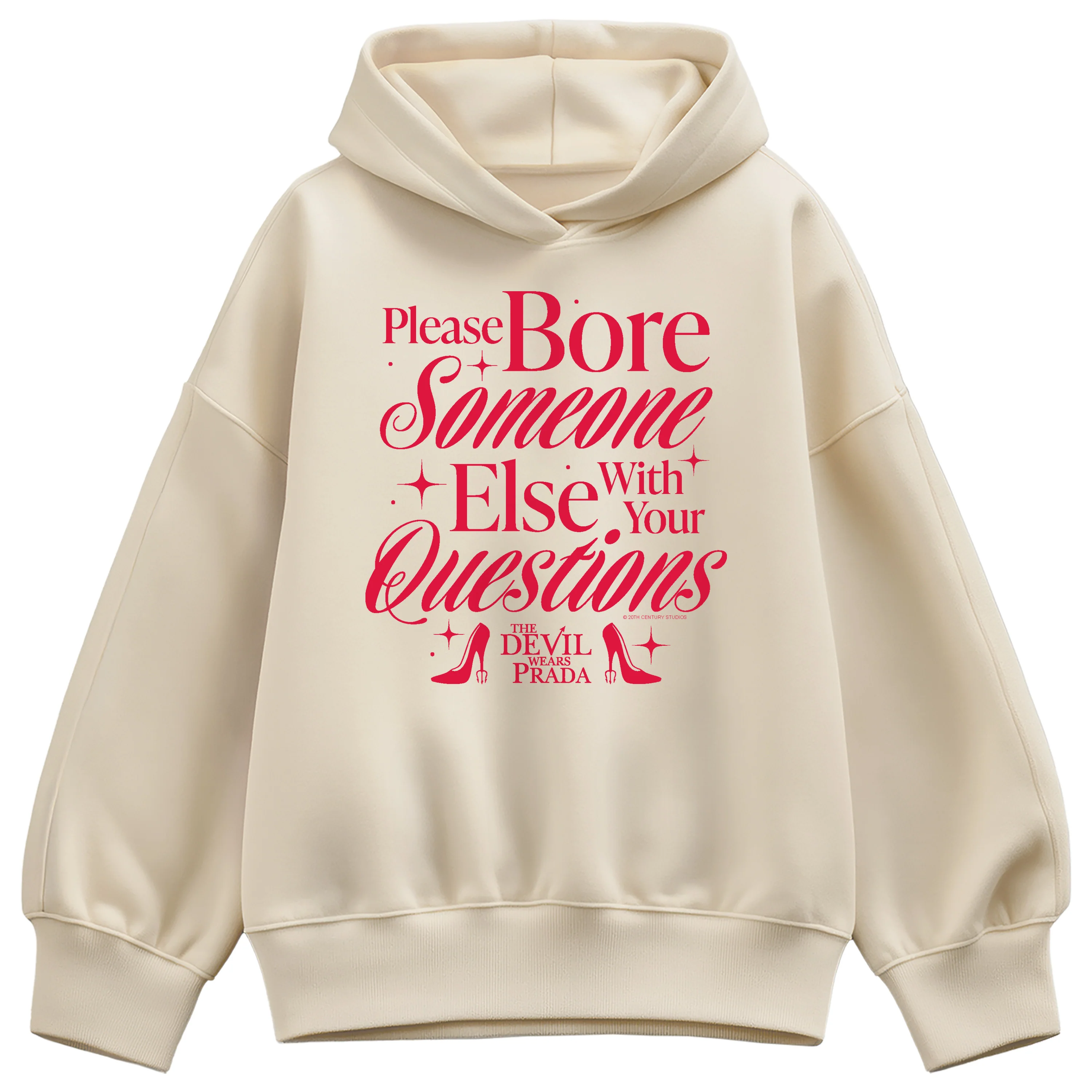 The Devil Wears Prada - Please Bore Someone Else - Women's Oversized Fleece Hoodie Sweatshirt