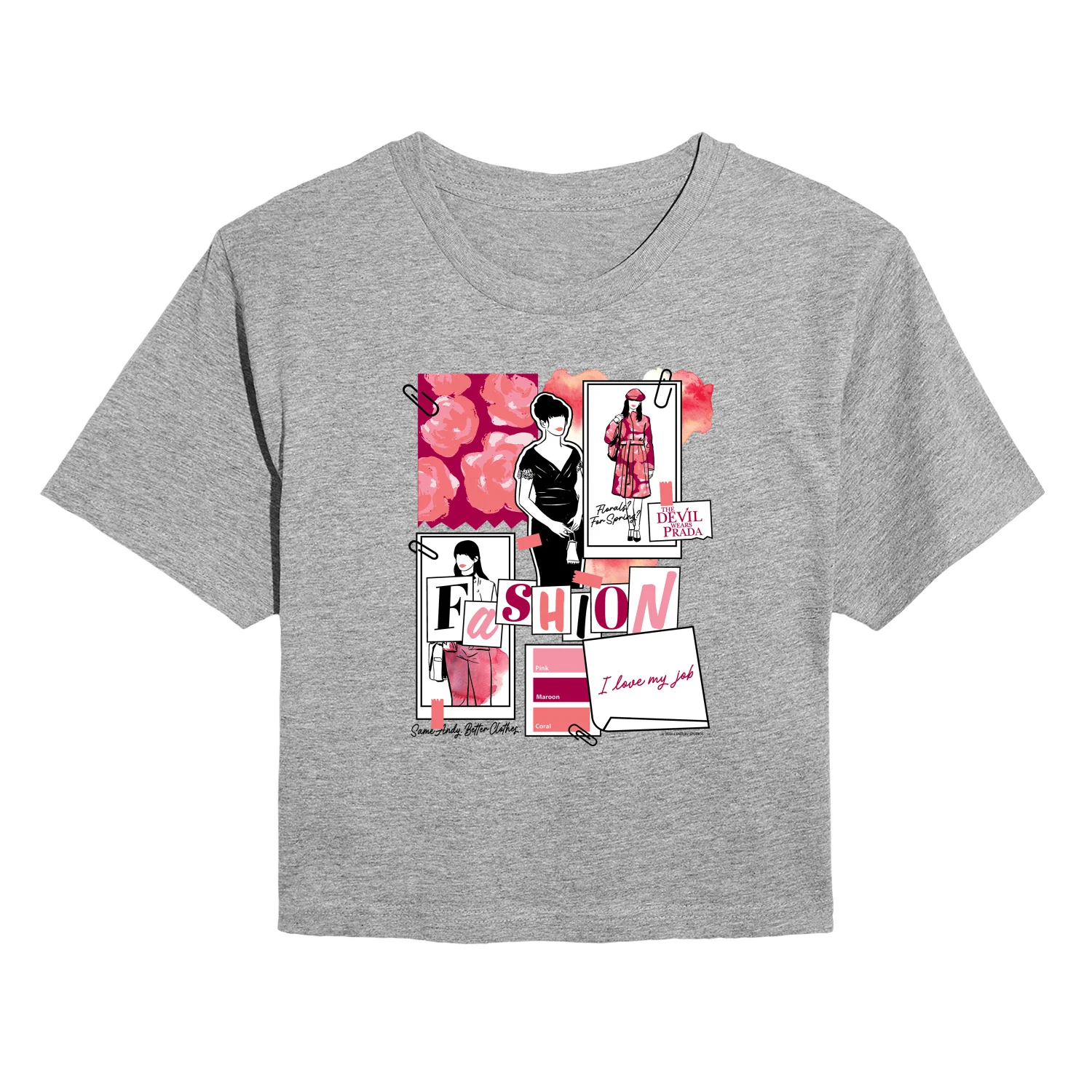 The Devil Wears Prada - Fashion Sketchbook - Juniors Cropped Graphic T-Shirt - Image 2