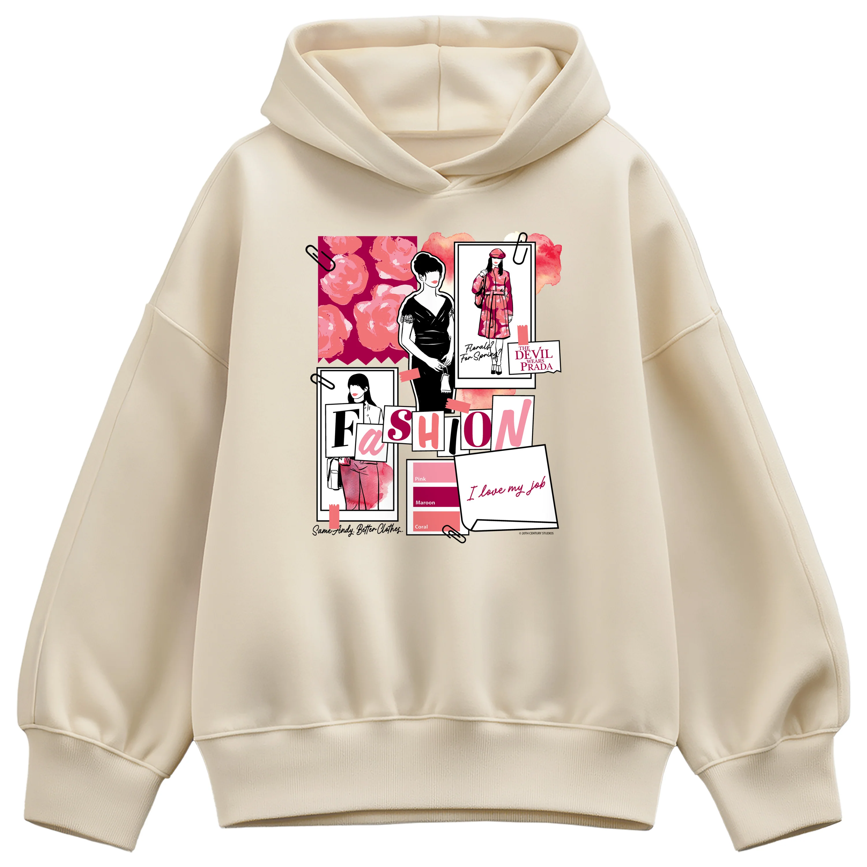 The Devil Wears Prada - Fashion Sketchbook - Women's Oversized Fleece Hoodie Sweatshirt