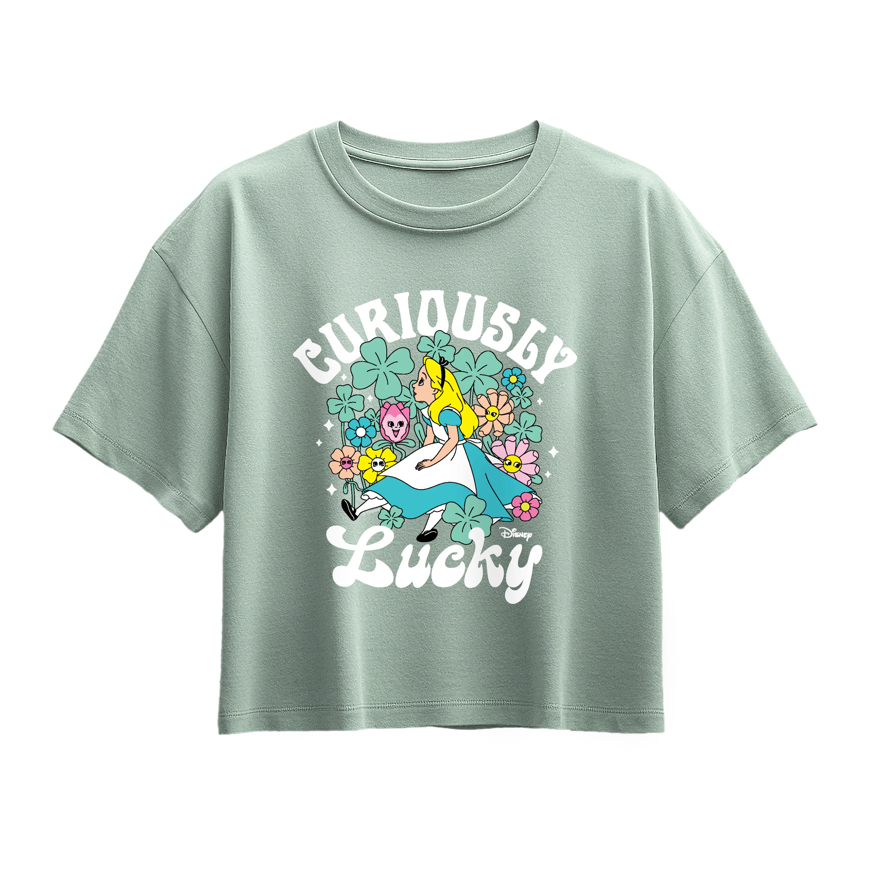 Alice in Wonderland - Curiously Lucky - Youth Girls Boxy T-Shirt - Image 5