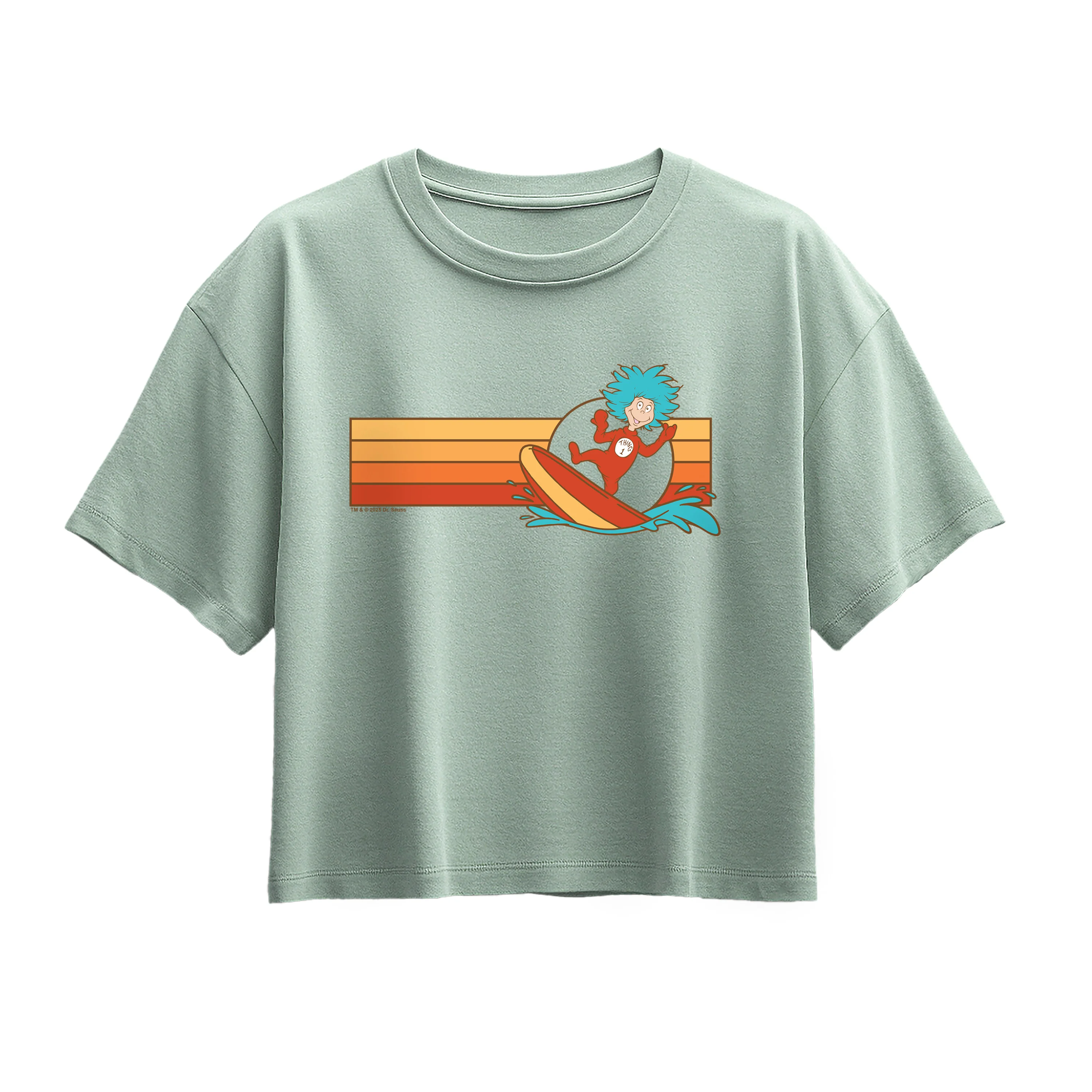 Dr. Seuss - Surfing Thing - Youth Girls Boxy T-Shirt - Image 4