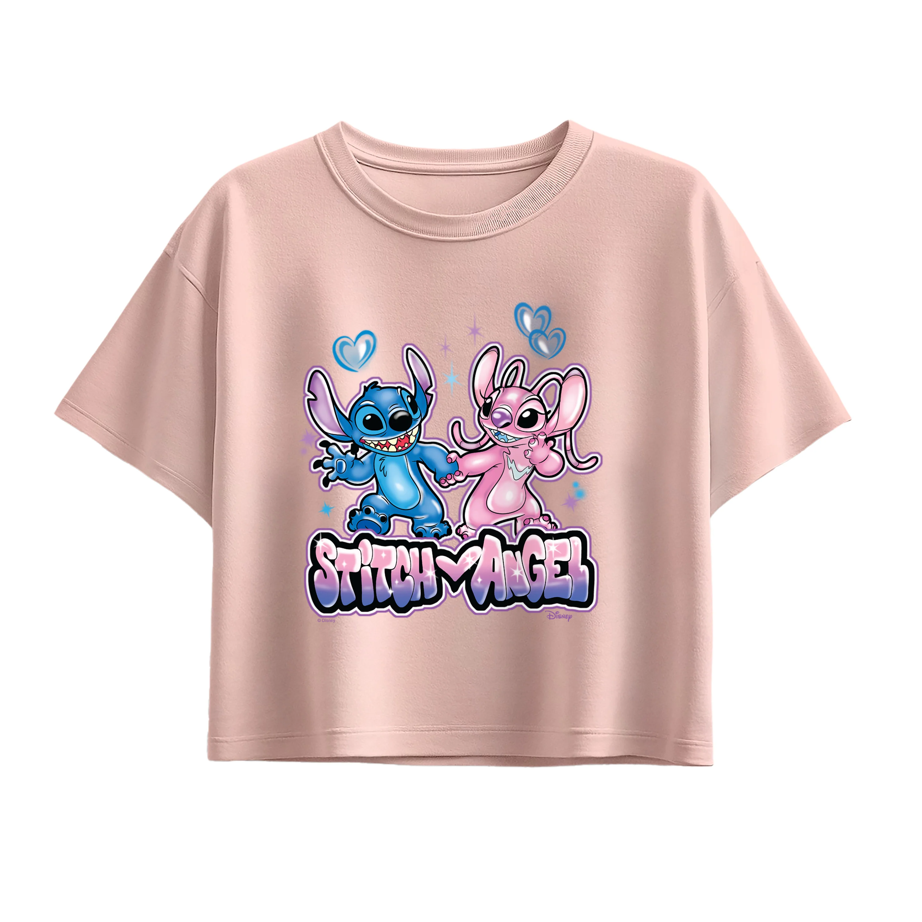 Lilo & Stitch - Stitch And Angel Graffiti - Youth Girls Boxy T-Shirt - Image 3