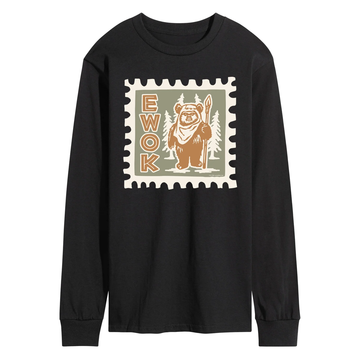Star Wars - Ewok Stamp - Men's Long Sleeve Graphic T-Shirt - Image 4