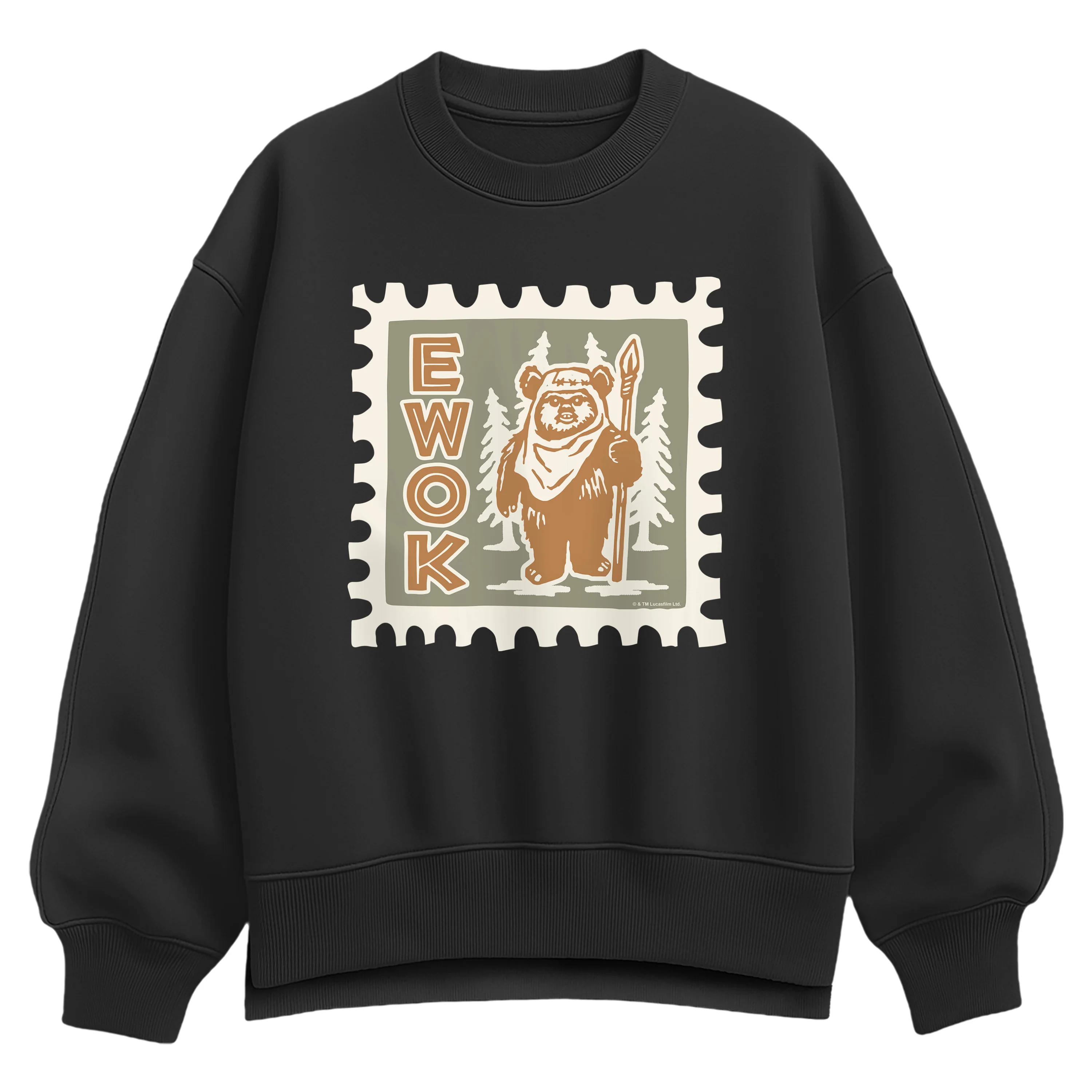 Star Wars - Ewok Stamp - Women's Fleece Crew Sweatshirt