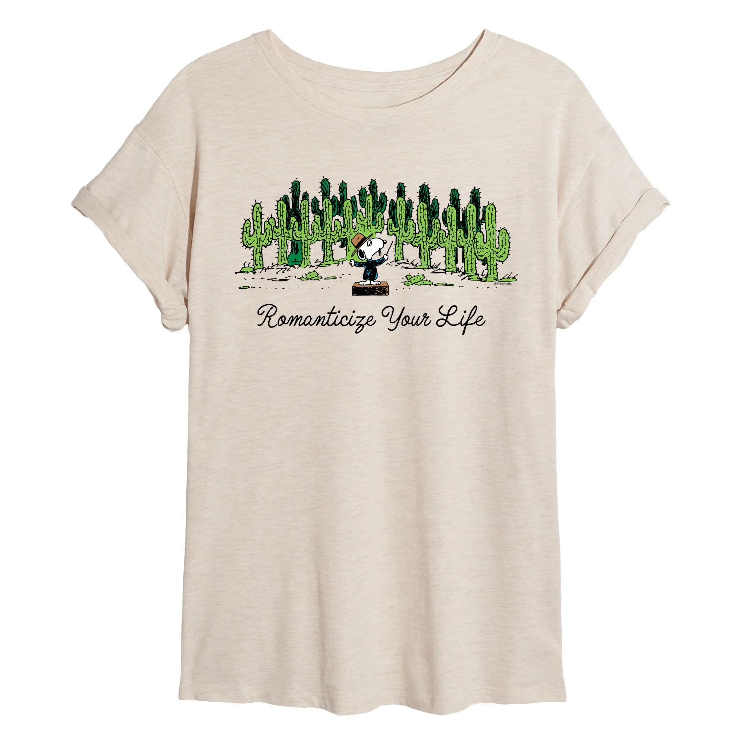 Peanuts - Romanticize Life - Juniors Oversized Graphic T-Shirt - Image 2