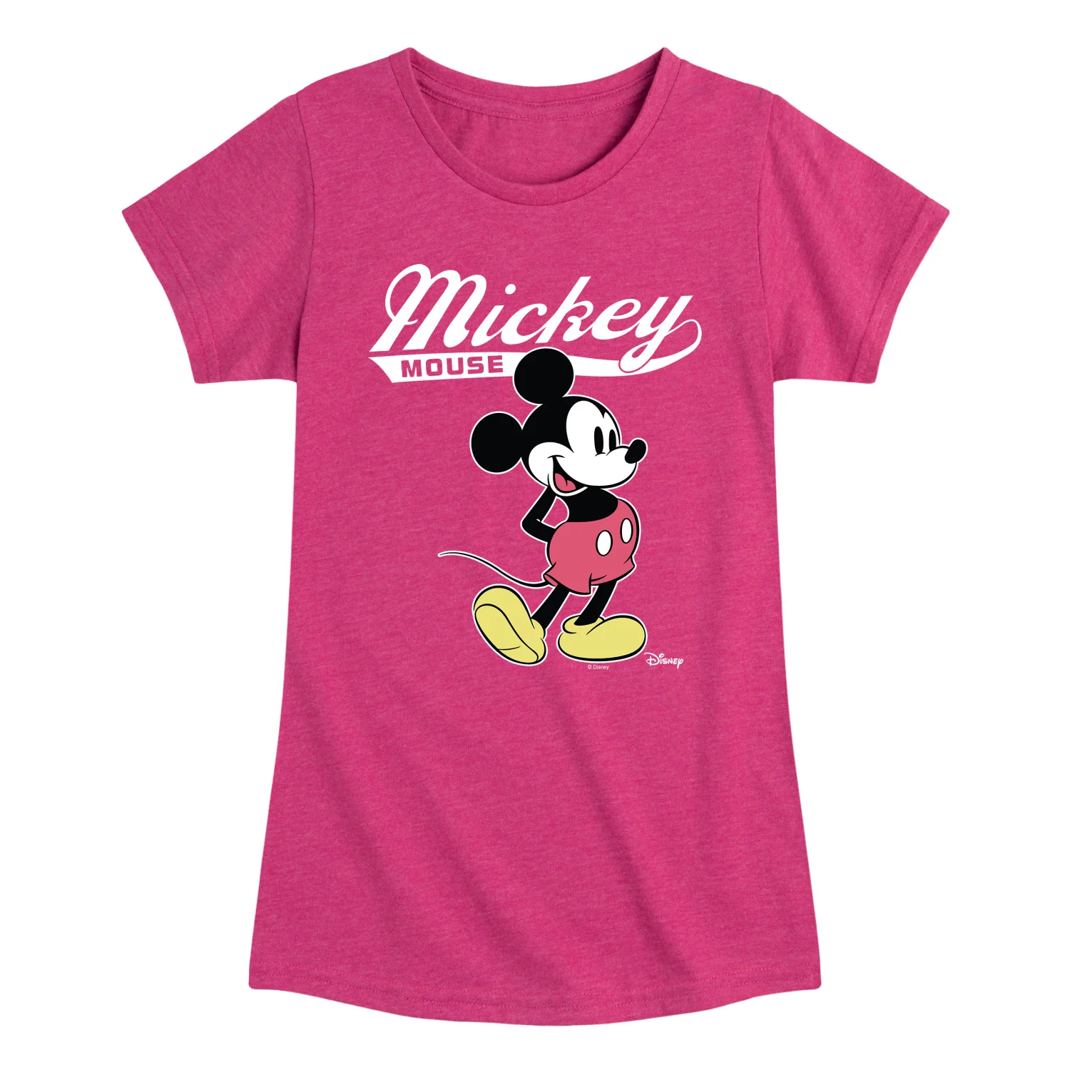 Disney - Mickey Mouse Varsity - Youth Girls Fitted Short Sleeve T-Shirt - Image 2