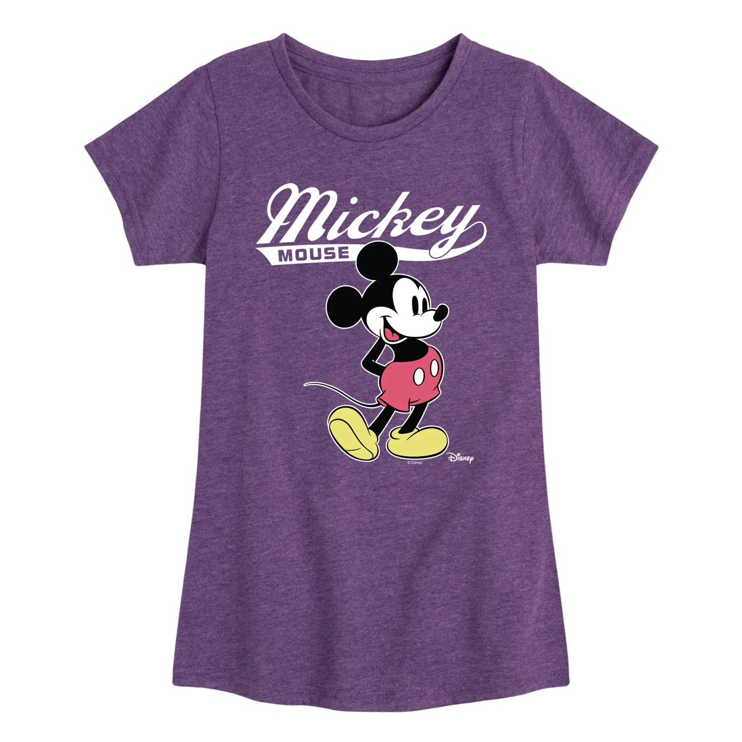 Disney - Mickey Mouse Varsity - Youth Girls Fitted Short Sleeve T-Shirt - Image 5