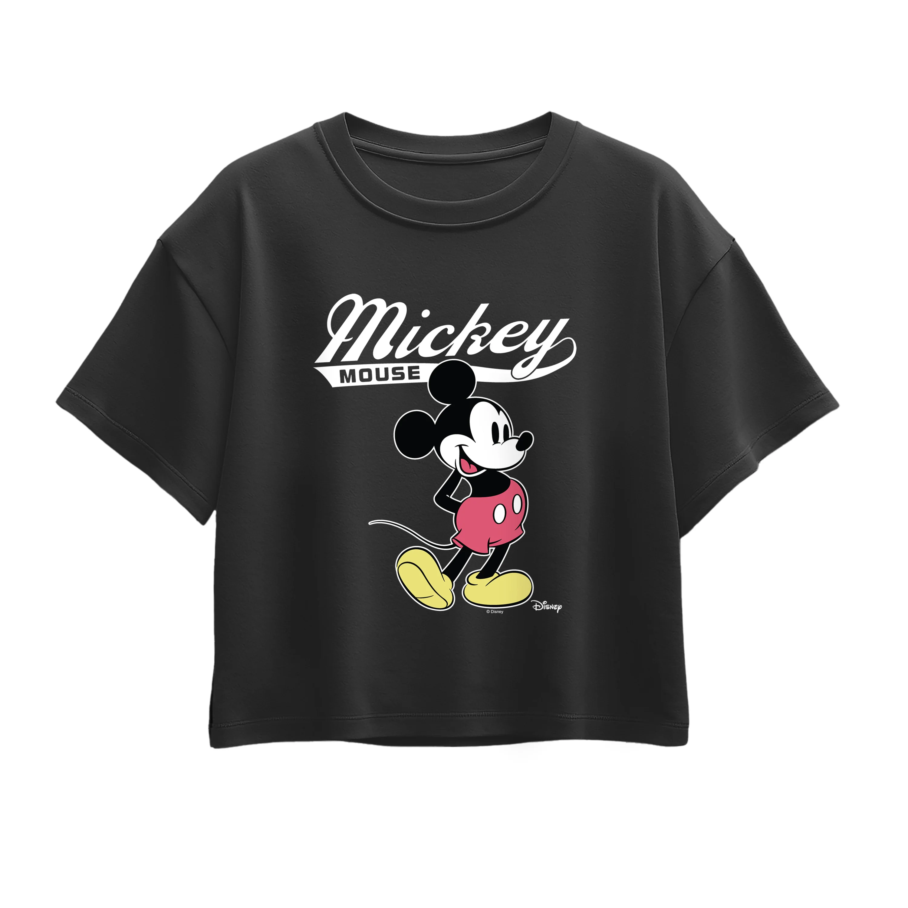 Disney - Mickey Mouse Varsity - Youth Girls Boxy T-Shirt - Image 2