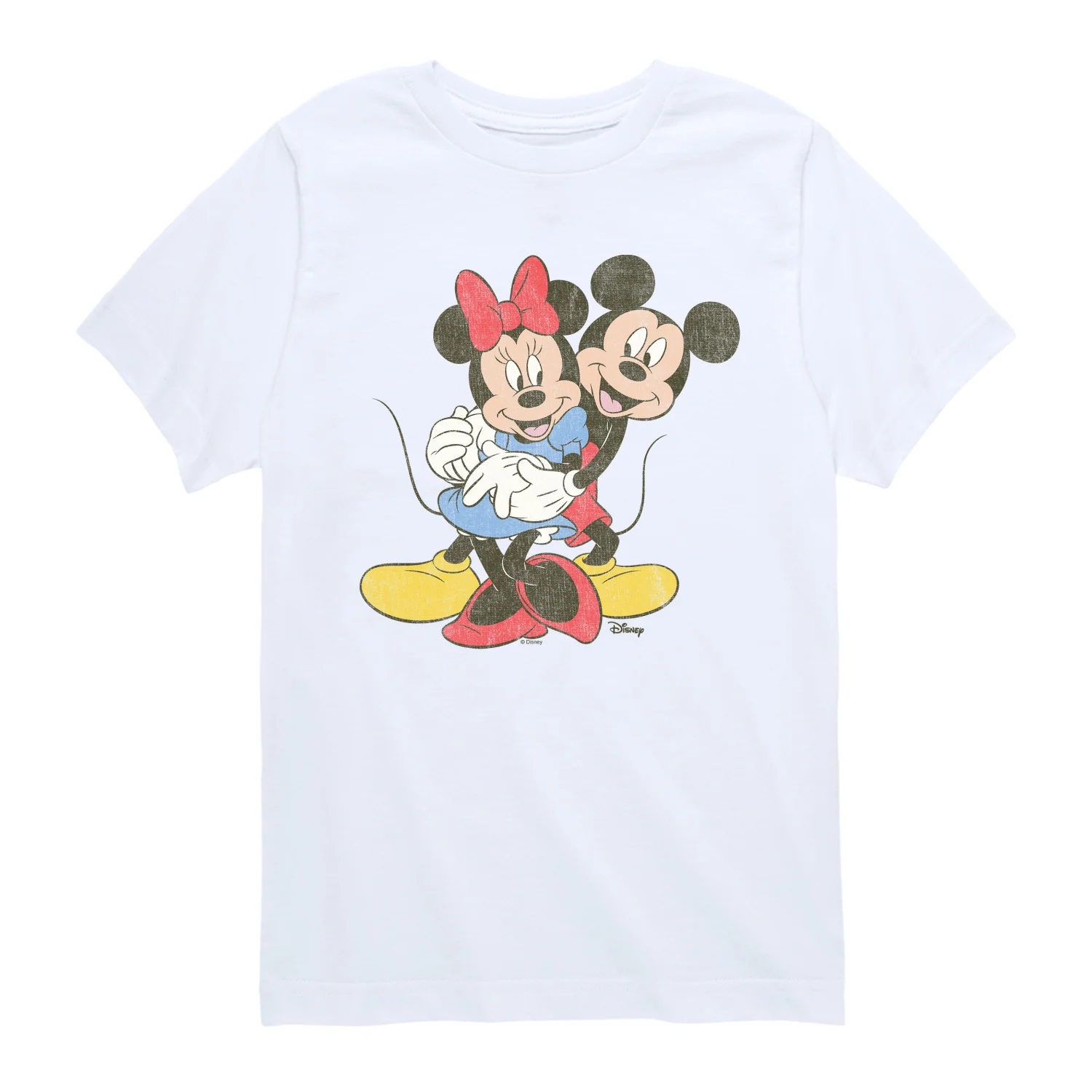 Disney - Mickey Minnie Hug - Youth Boys Short Sleeve Graphic T-Shirt