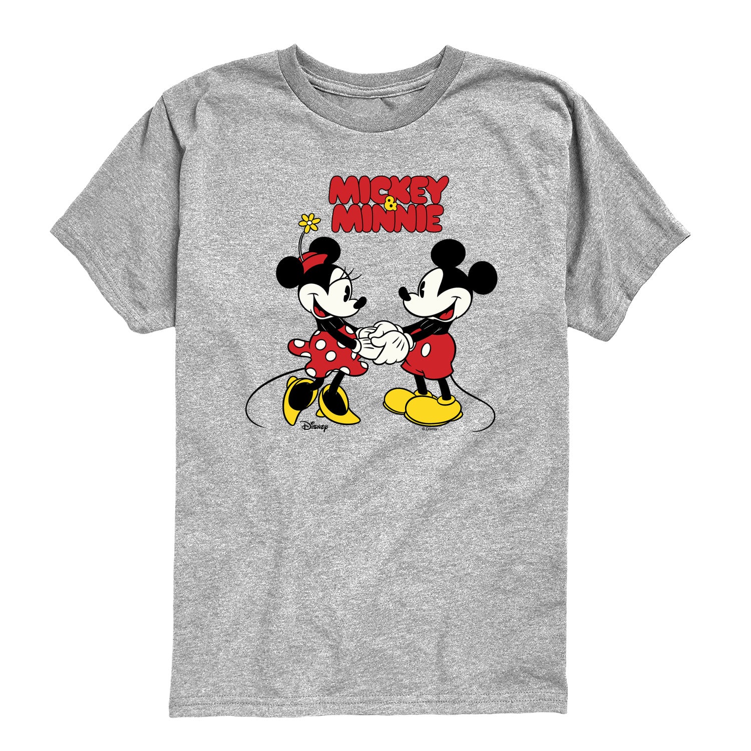 Disney - Mickey And Minnie Holding Hands - Youth Boys Short Sleeve Graphic T-Shirt - Image 3