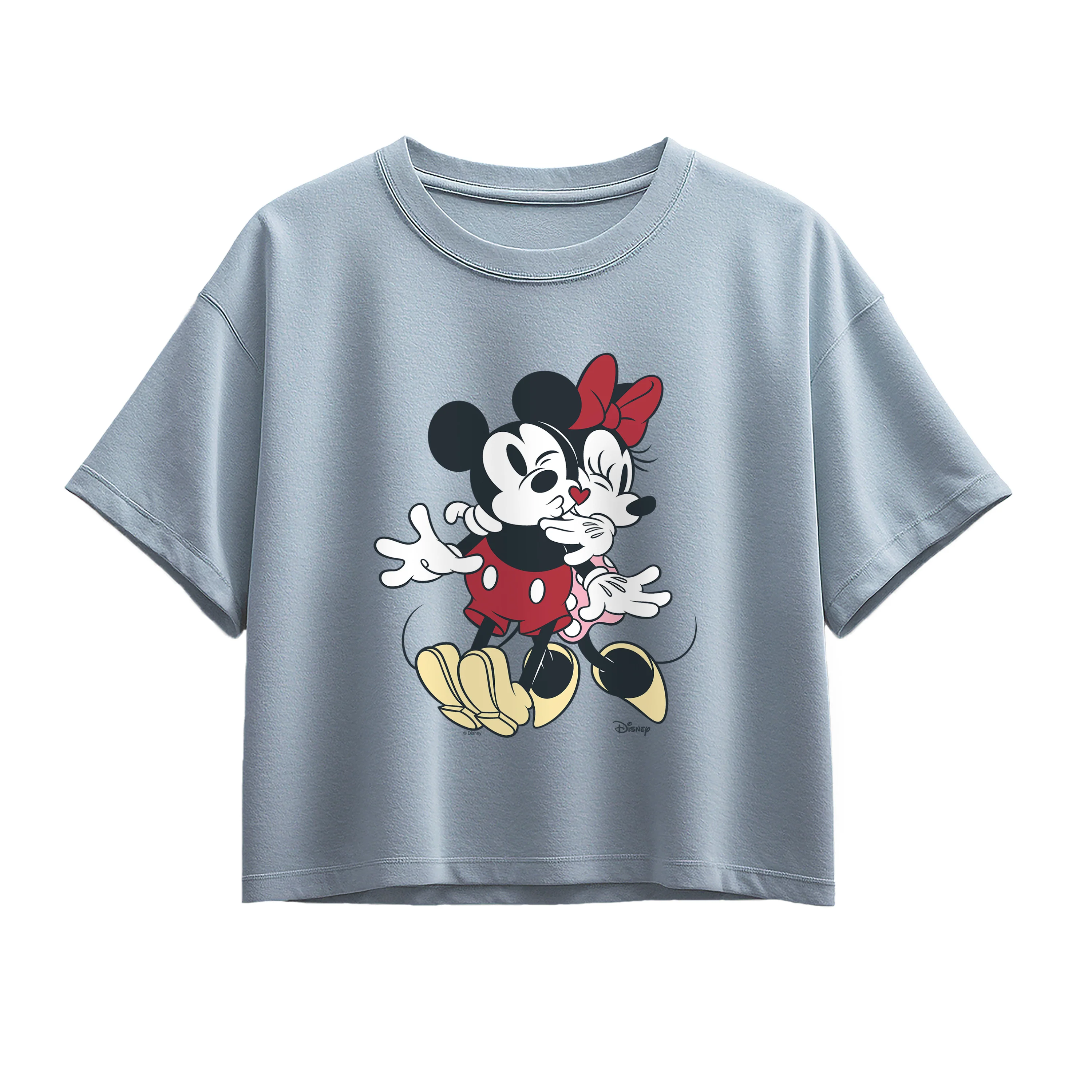 Disney - Mickey Minnie Kiss - Youth Girls Boxy T-Shirt