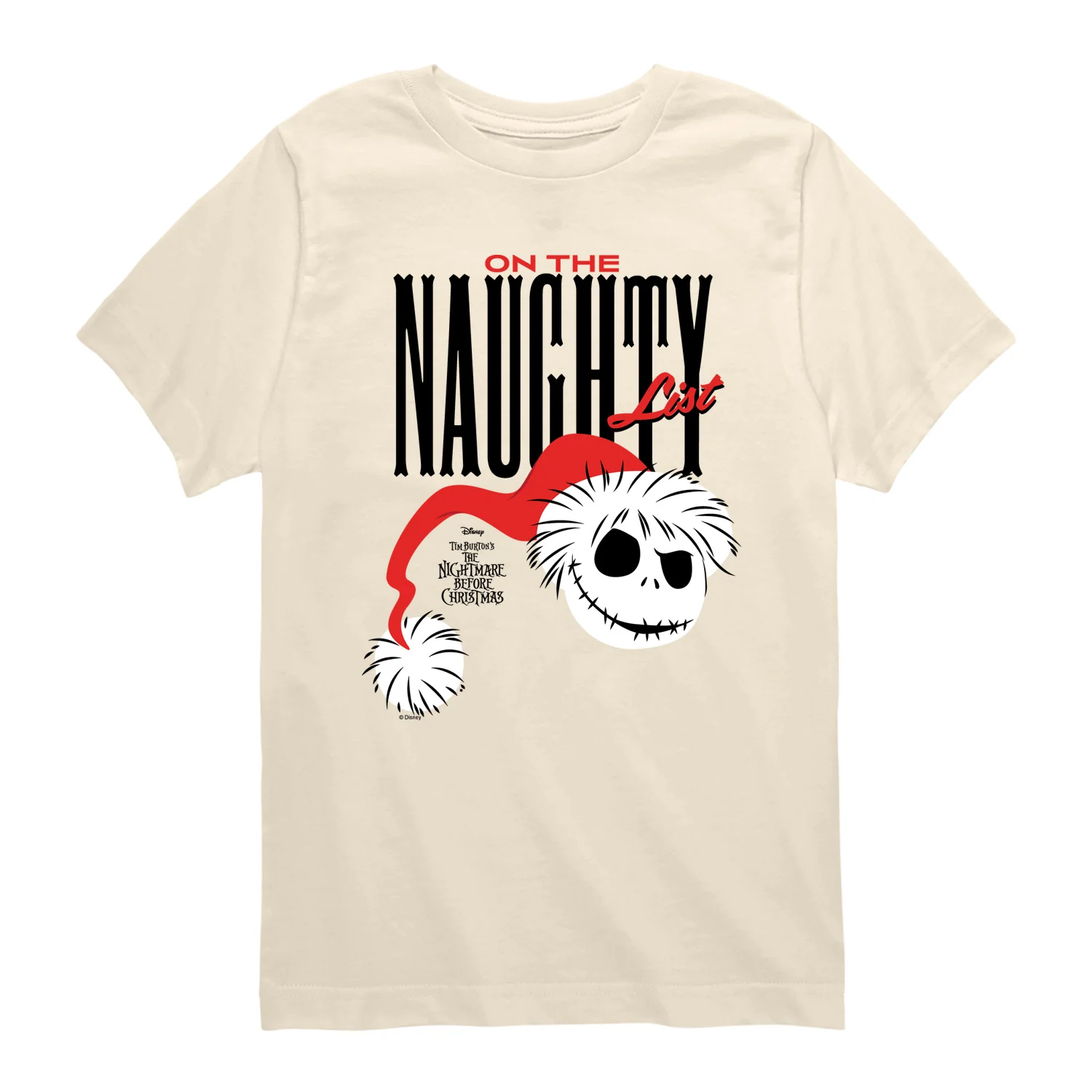 Nightmare Before Christmas - Naughty List Jack - Youth Boys Short Sleeve Graphic T-Shirt