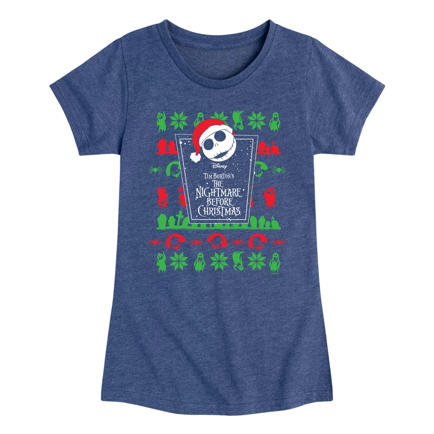 Nightmare Before Christmas - Jack Sweater - Youth Girls Fitted Short Sleeve T-Shirt