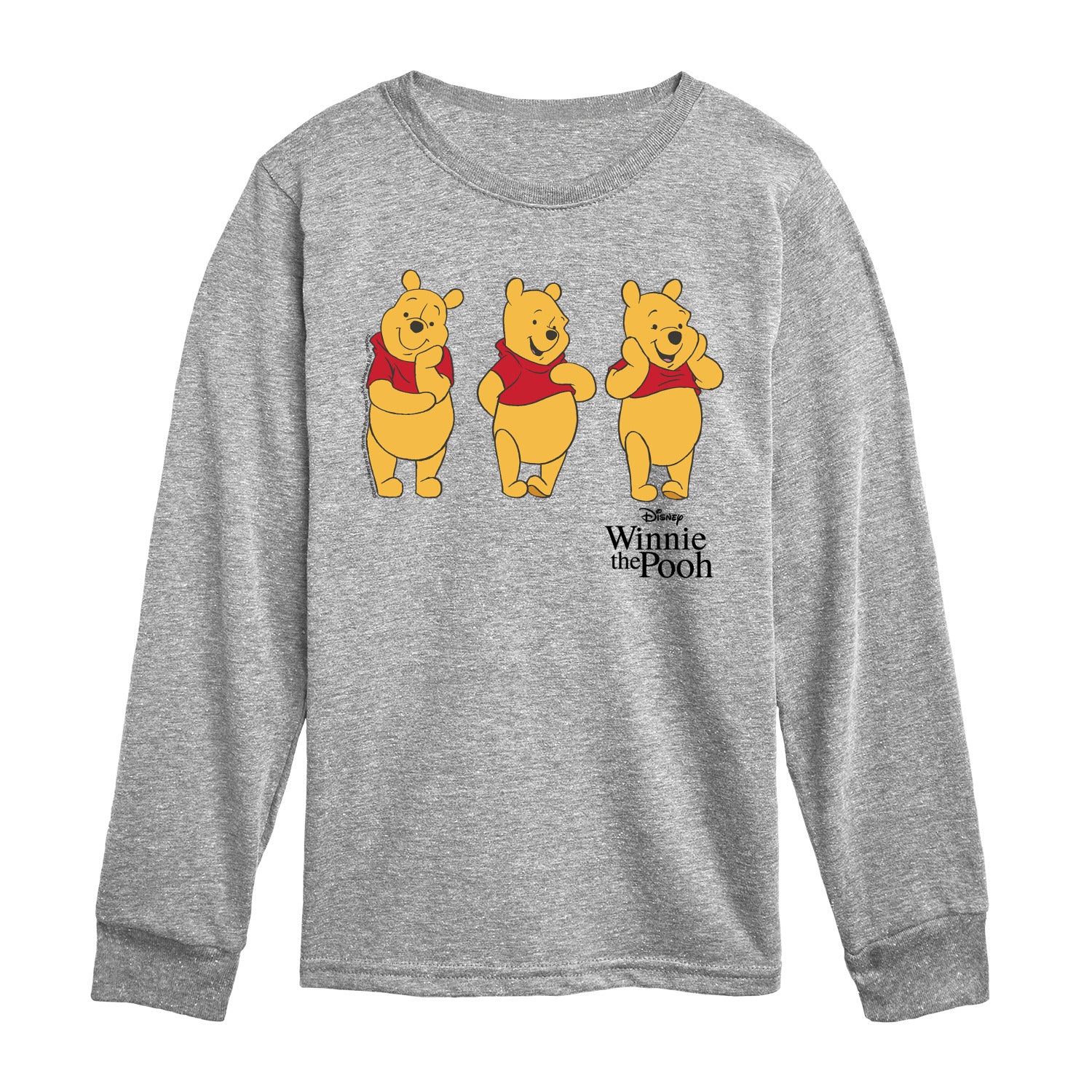 Winnie the Pooh - Triple Pooh - Youth Boys Long Sleeve Graphic T-Shirt