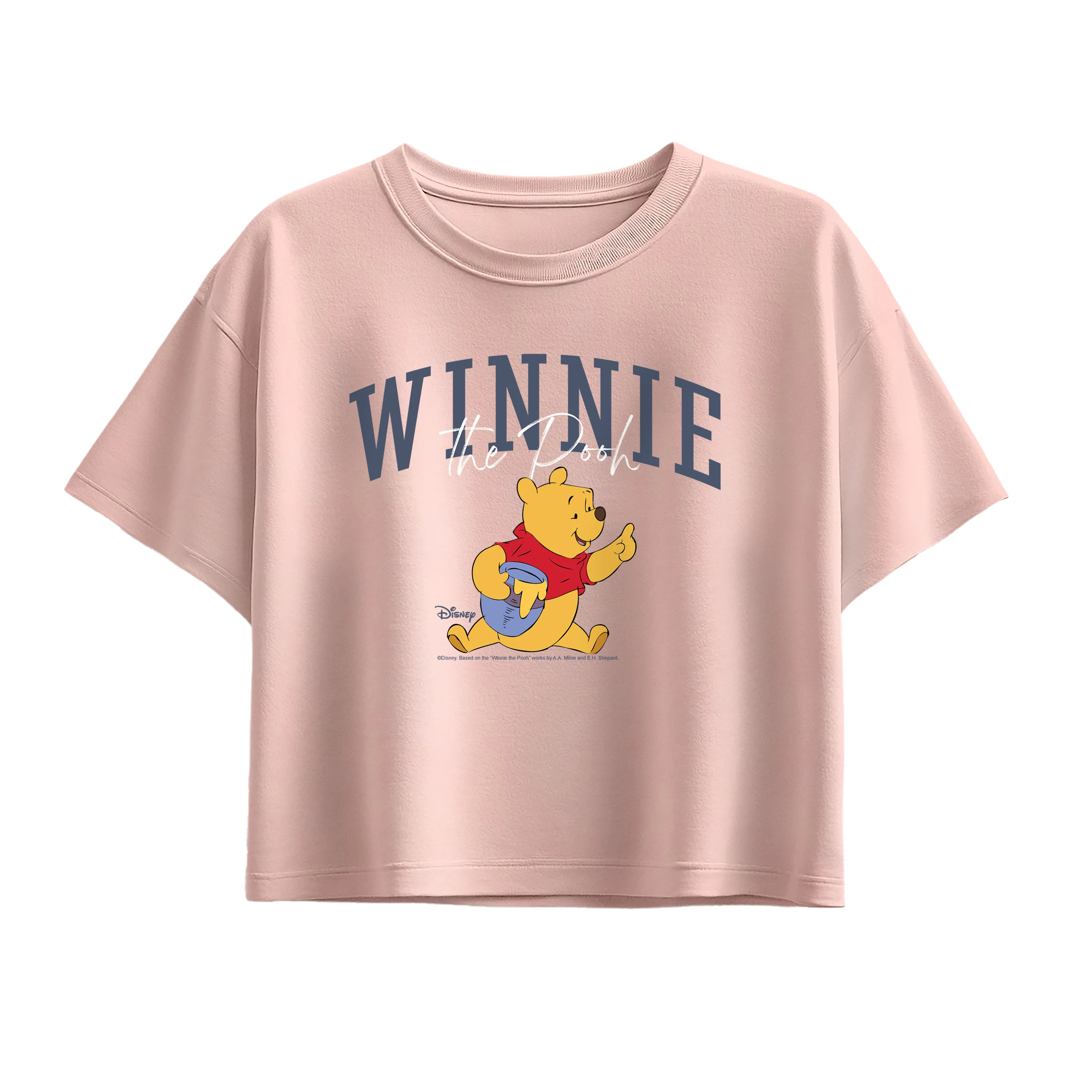 Winnie the Pooh - Winnie Eating Honey - Youth Girls Boxy T-Shirt - Image 3