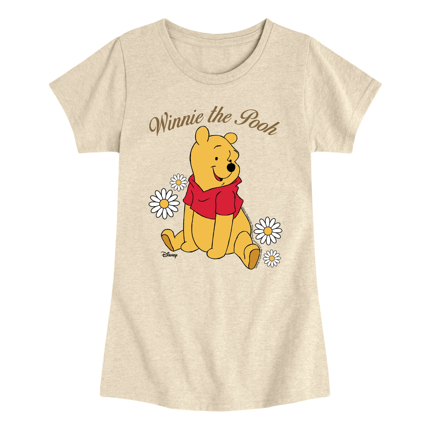 Winnie the Pooh - Sitting Pooh - Youth Girls Fitted Short Sleeve T-Shirt - Image 2