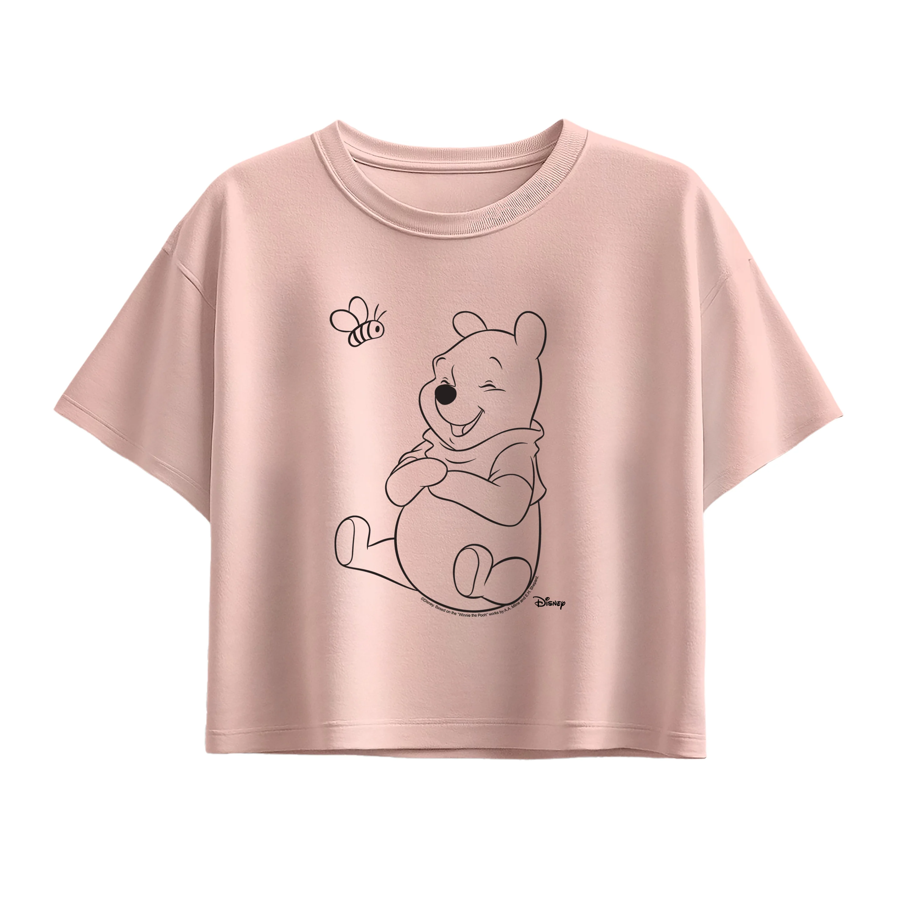 Winnie the Pooh - Bee and Pooh Outline - Youth Girls Boxy T-Shirt - Image 3