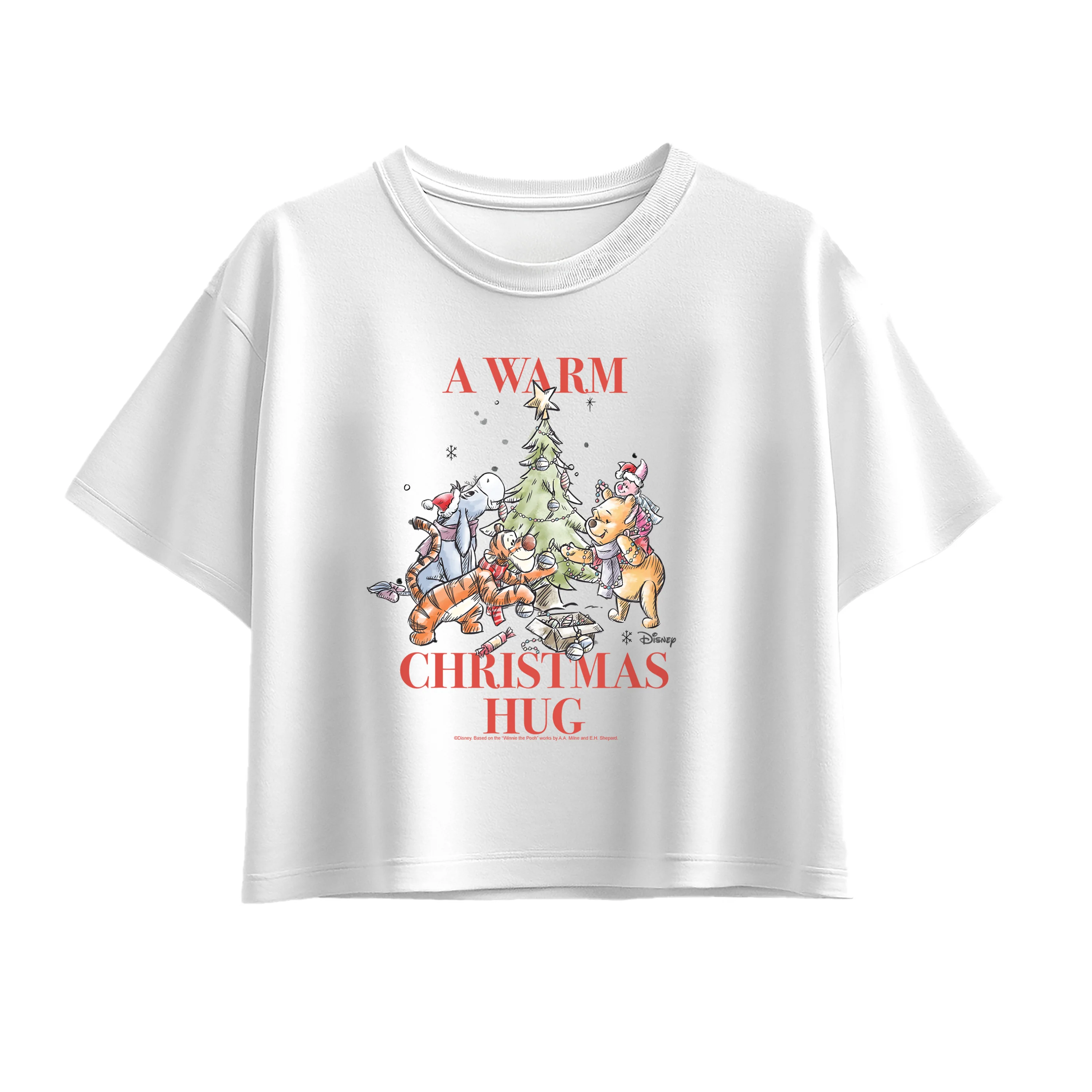 Winnie the Pooh - Christmas Crew - Youth Girls Boxy T-Shirt