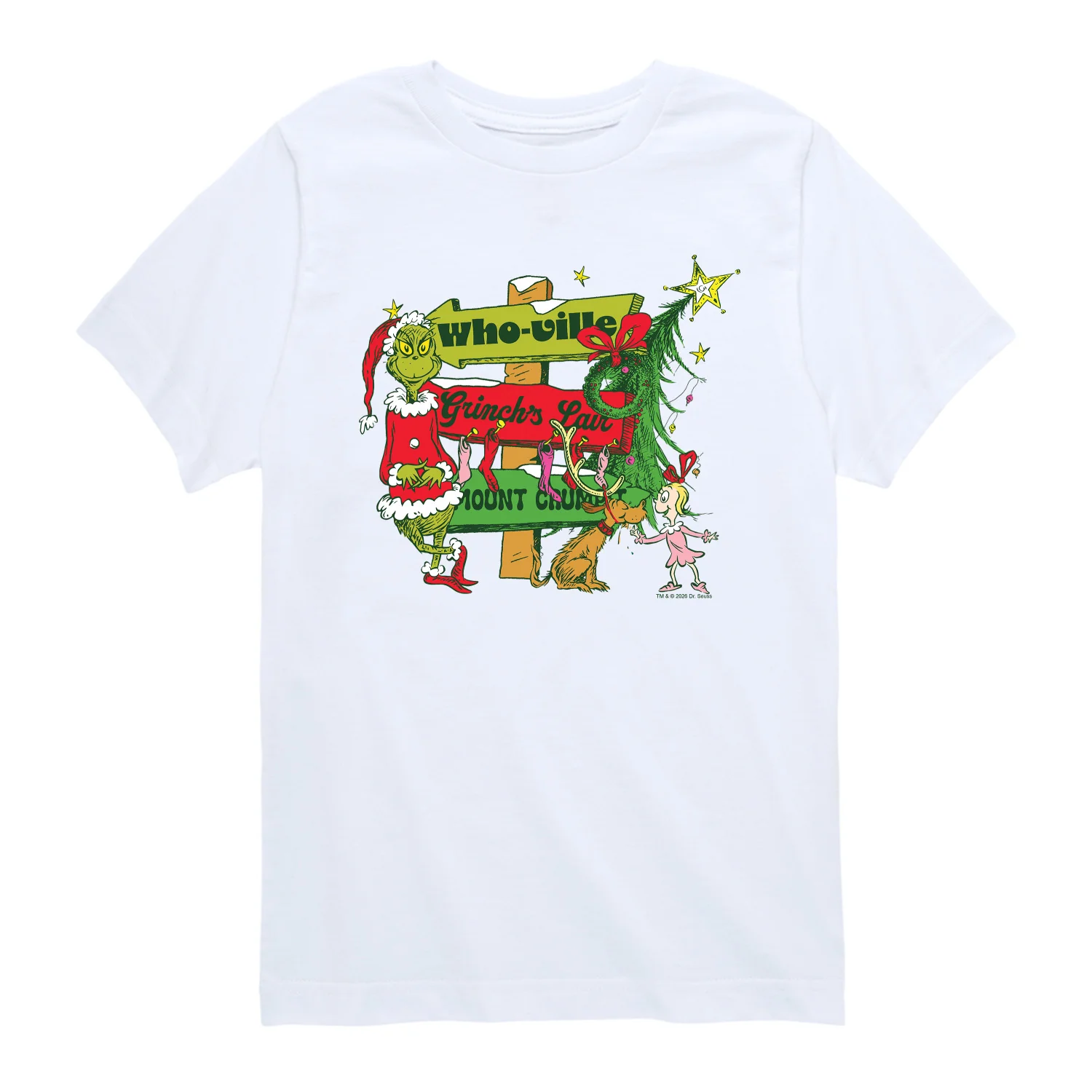 The Grinch - Grinch Directions - Youth Boys Short Sleeve Graphic T-Shirt