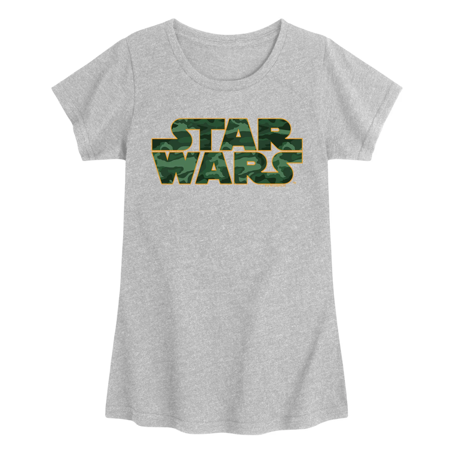 Star Wars - Camo Logo - Youth Girls Fitted Short Sleeve T-Shirt - Image 4