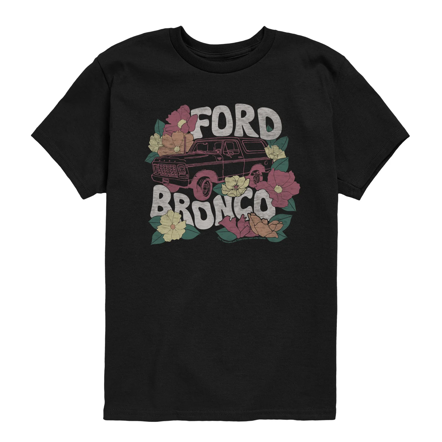 Ford - Bronco Floral - Youth Boys Short Sleeve Graphic T-Shirt - Image 2