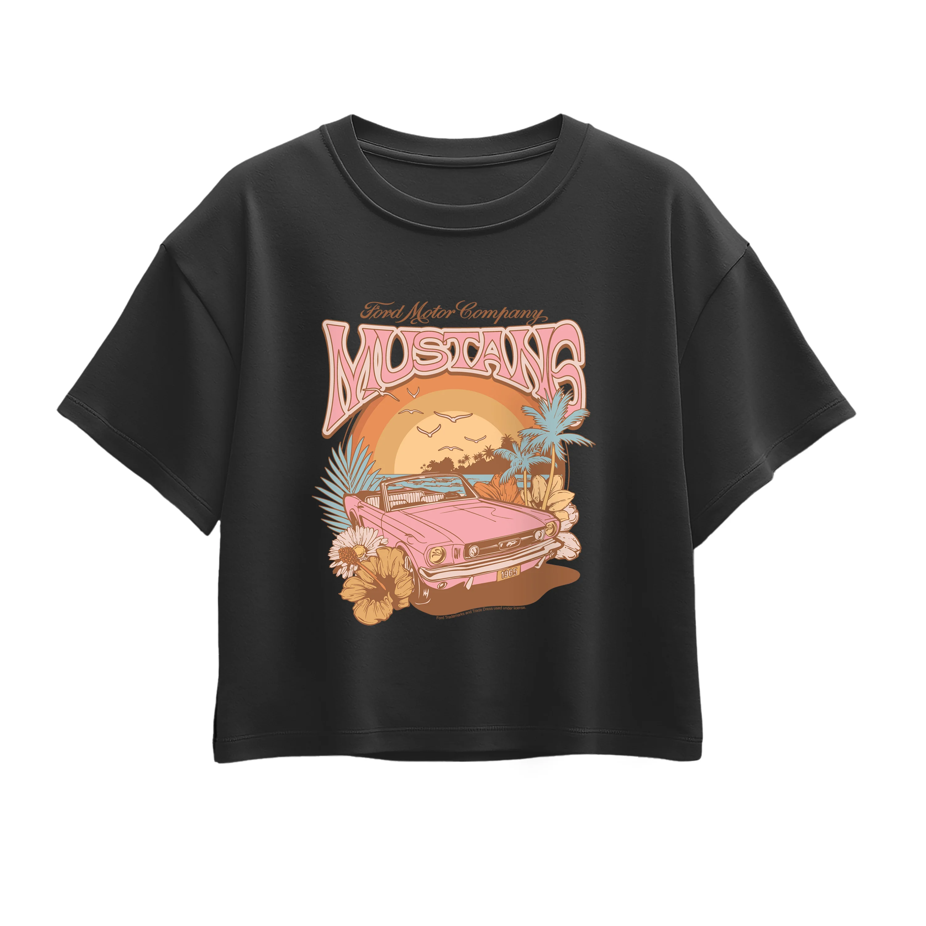Ford - Mustang Beach - Youth Girls Boxy T-Shirt