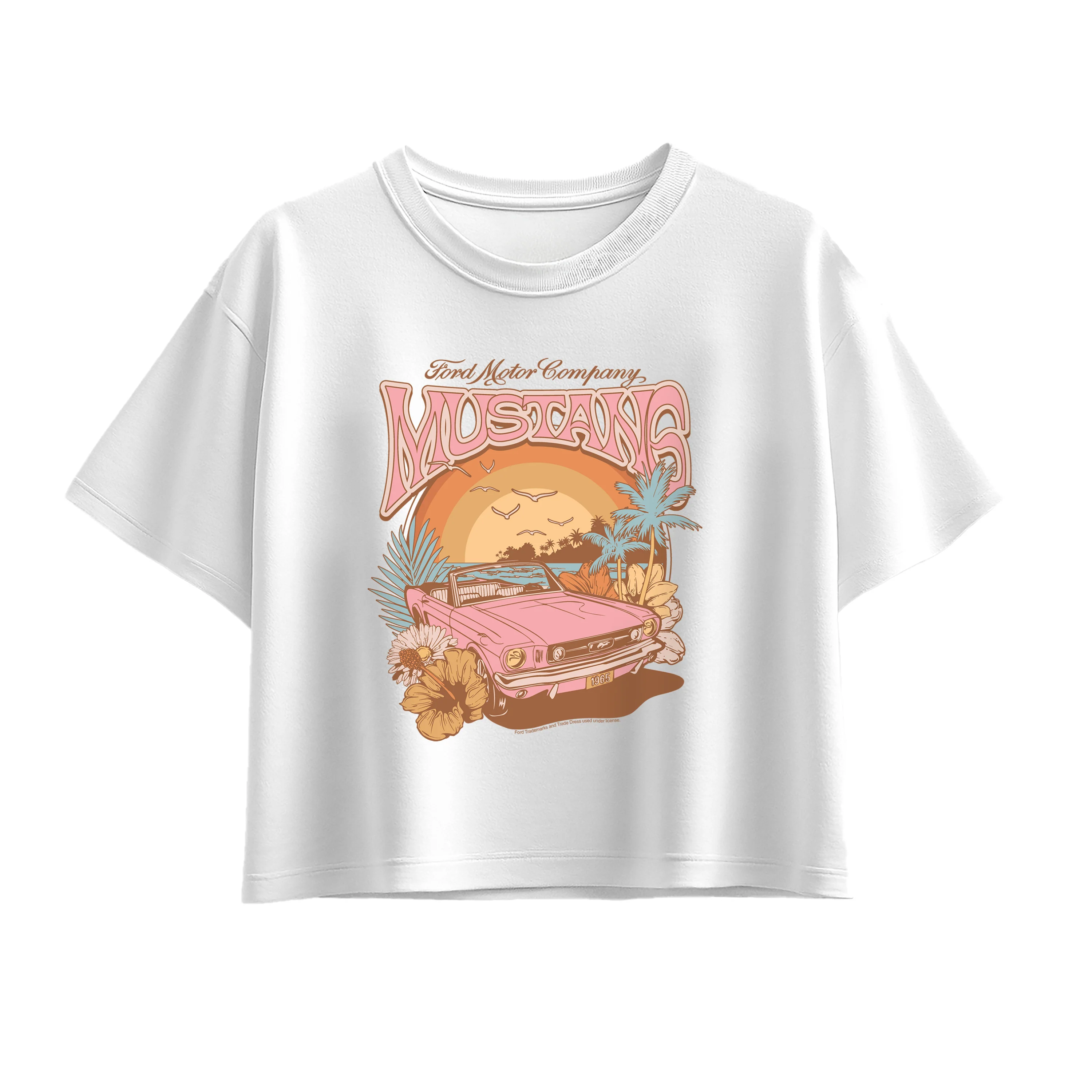 Ford - Mustang Beach - Youth Girls Boxy T-Shirt - Image 2