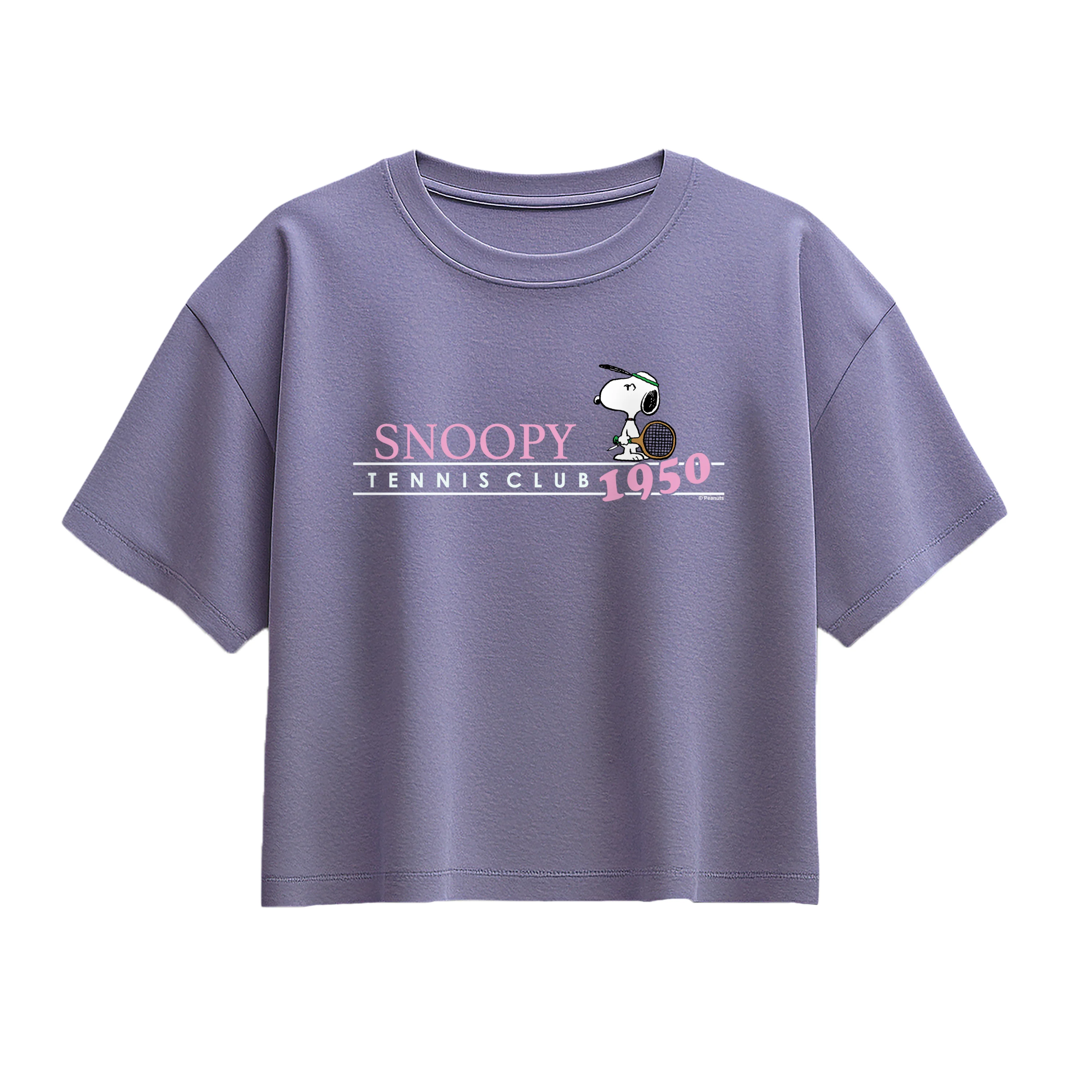 Peanuts - Snoopy Tennis Club - Youth Girls Boxy T-Shirt