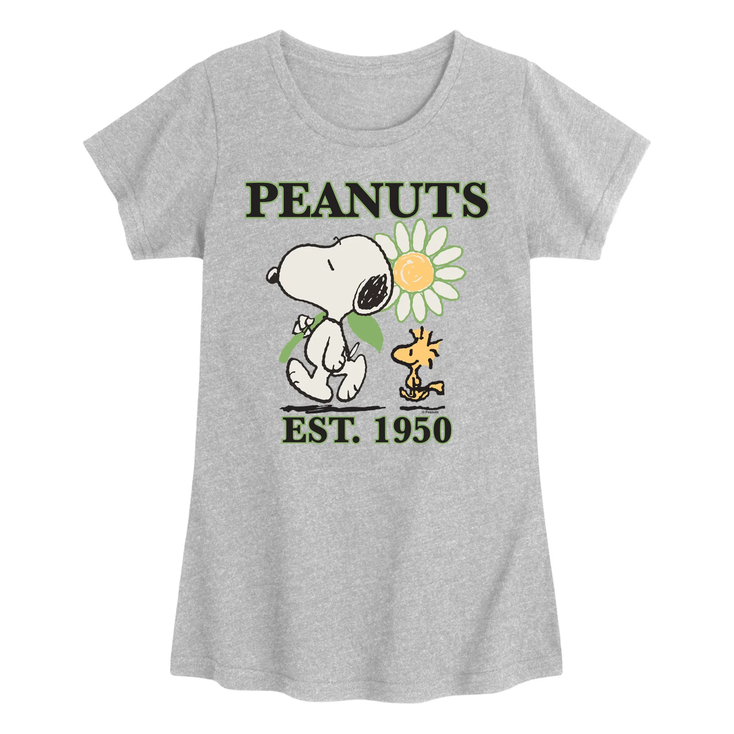 Peanuts - Snoopy Flower - Youth Girls Fitted Short Sleeve T-Shirt - Image 4