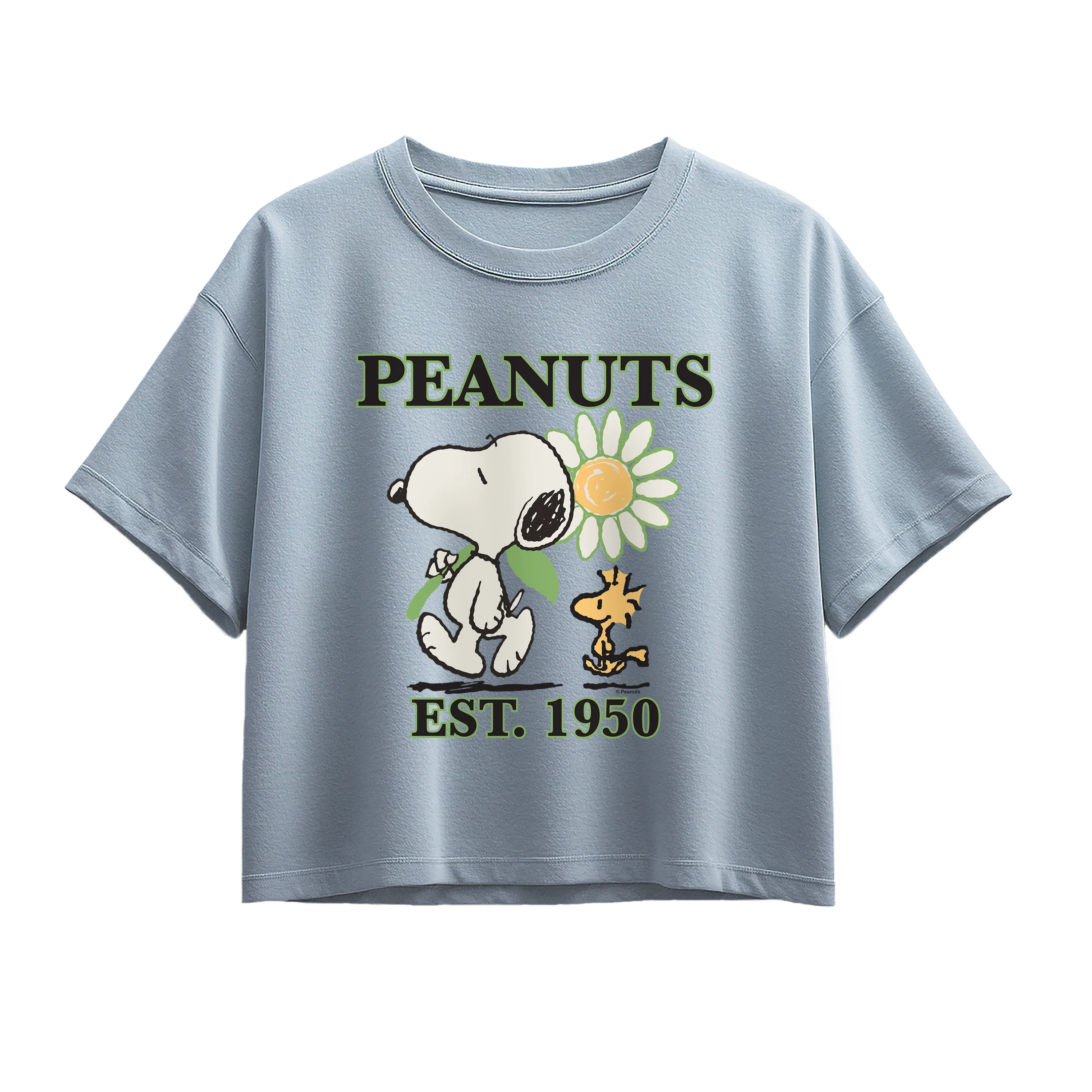 Peanuts - Snoopy Flower - Youth Girls Boxy T-Shirt - Image 2