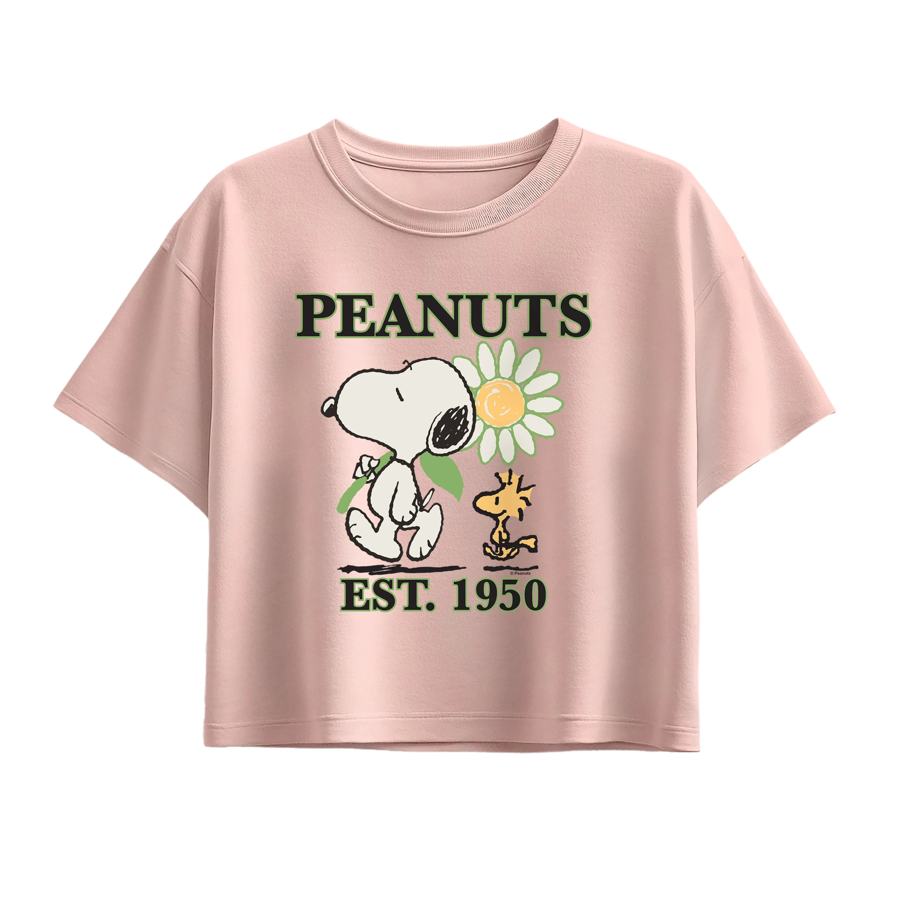 Peanuts - Snoopy Flower - Youth Girls Boxy T-Shirt - Image 3
