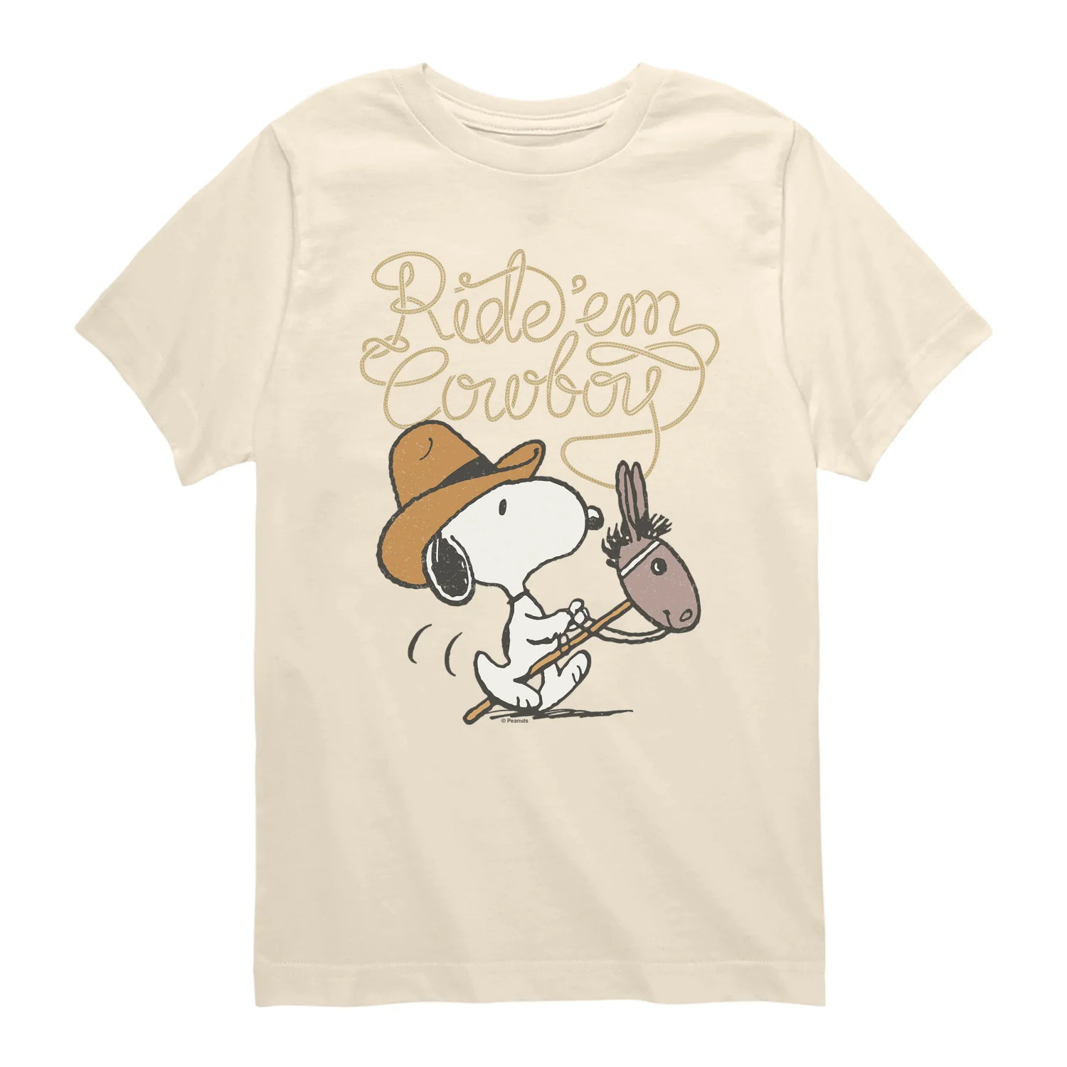 Peanuts - Ride Em Cowboy - Youth Boys Short Sleeve Graphic T-Shirt - Image 3