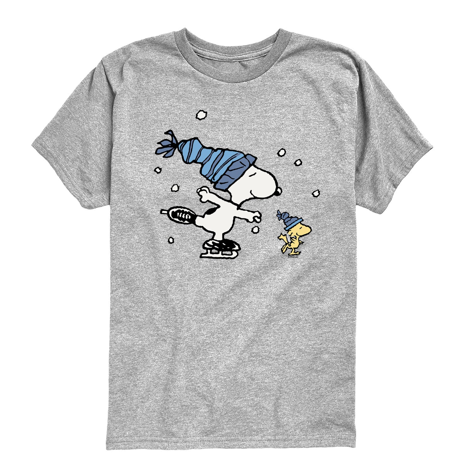 Peanuts - Ice Skating - Youth Boys Short Sleeve Graphic T-Shirt - Image 2