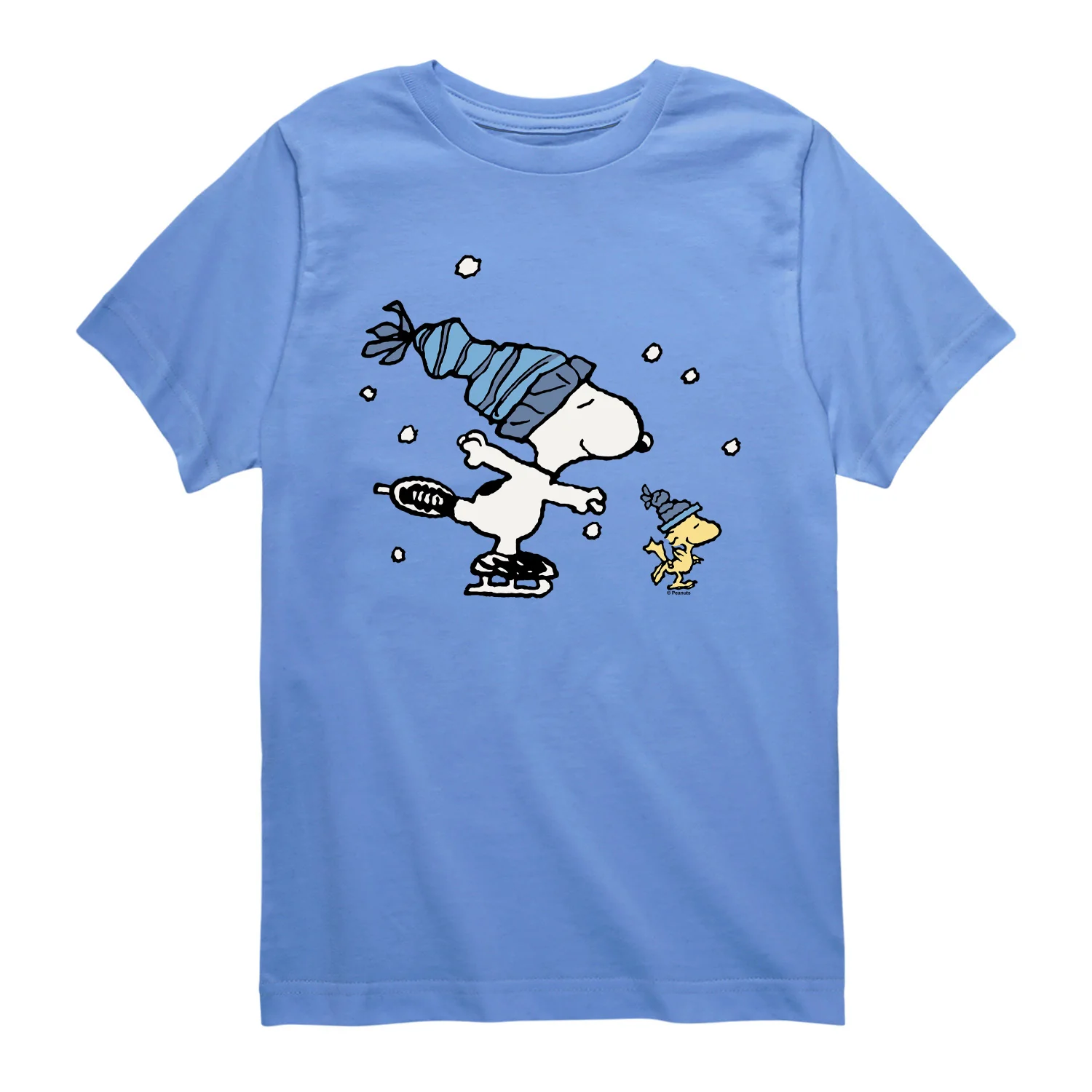 Peanuts - Ice Skating - Youth Boys Short Sleeve Graphic T-Shirt - Image 3