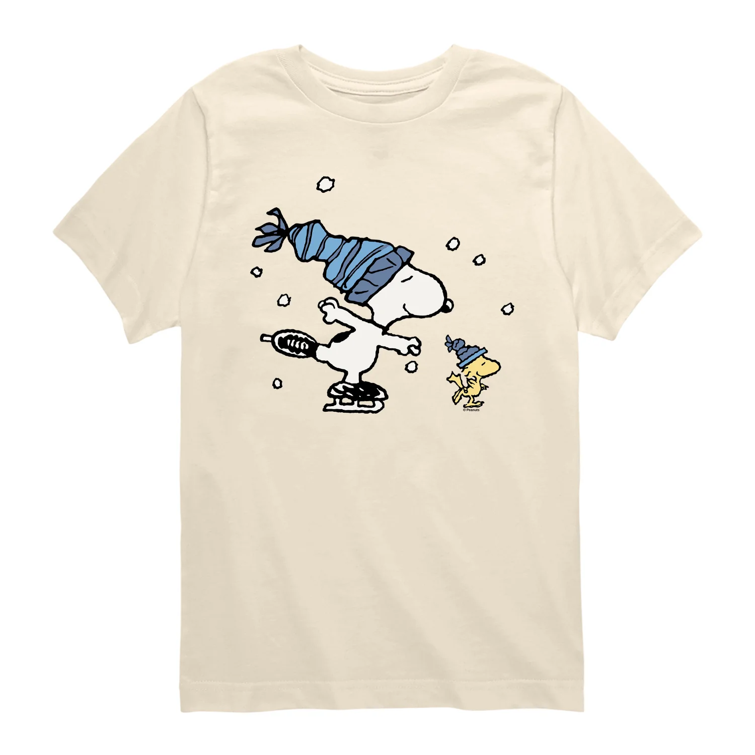 Peanuts - Ice Skating - Youth Boys Short Sleeve Graphic T-Shirt - Image 4