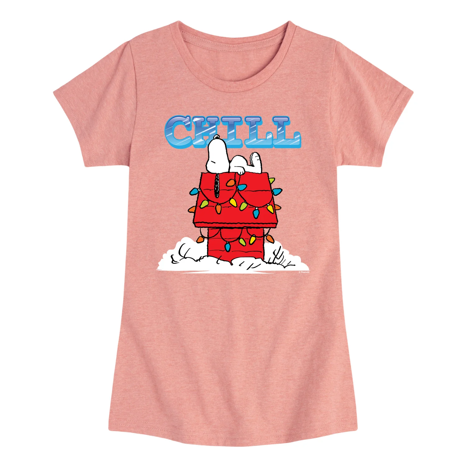 Peanuts - Snoopy Chill - Youth Girls Fitted Short Sleeve T-Shirt - Image 3