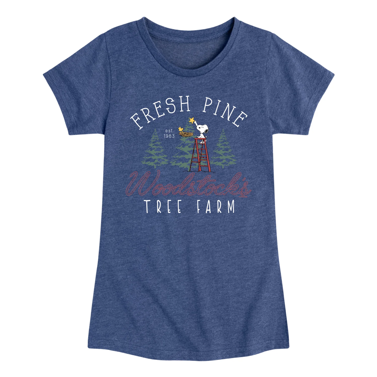 Peanuts - Woodstock's Tree Farm - Youth Girls Fitted Short Sleeve T-Shirt