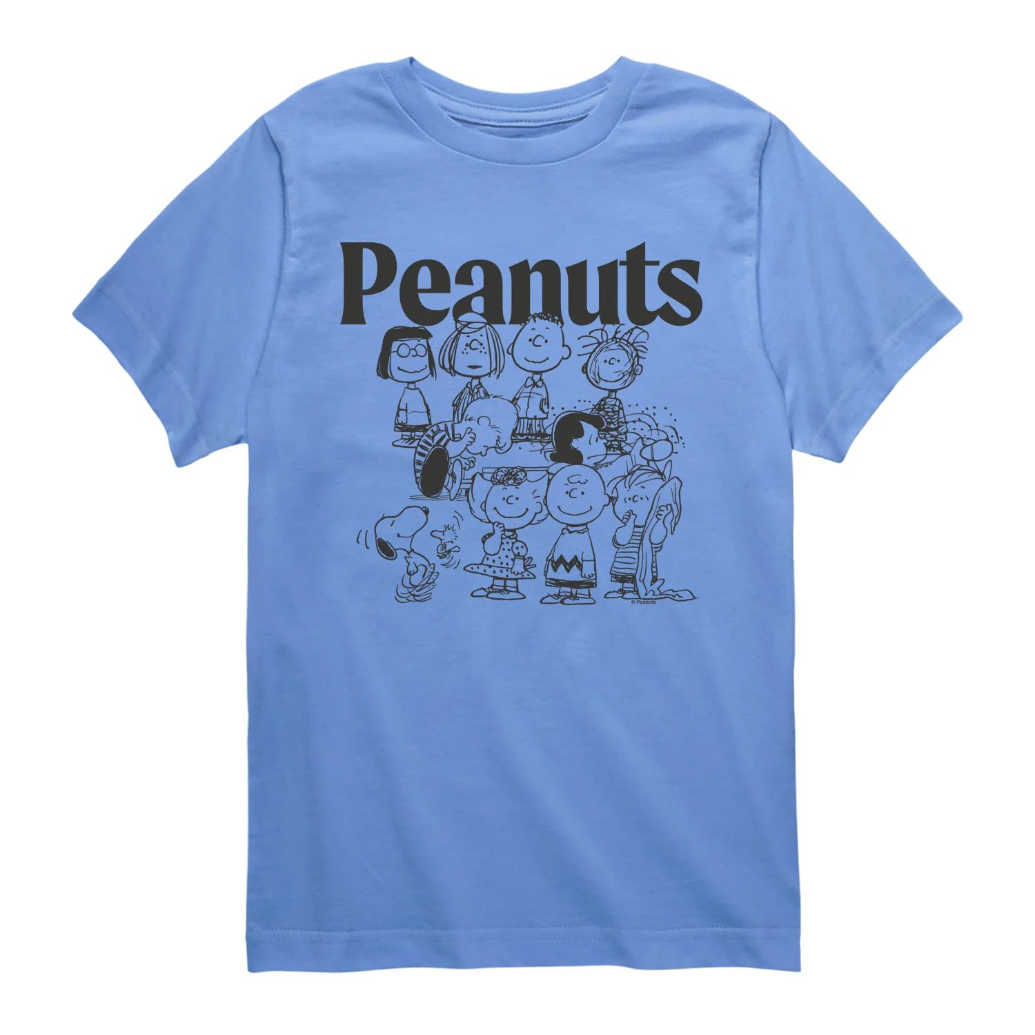 Peanuts - Group Outline - Youth Boys Short Sleeve Graphic T-Shirt - Image 3