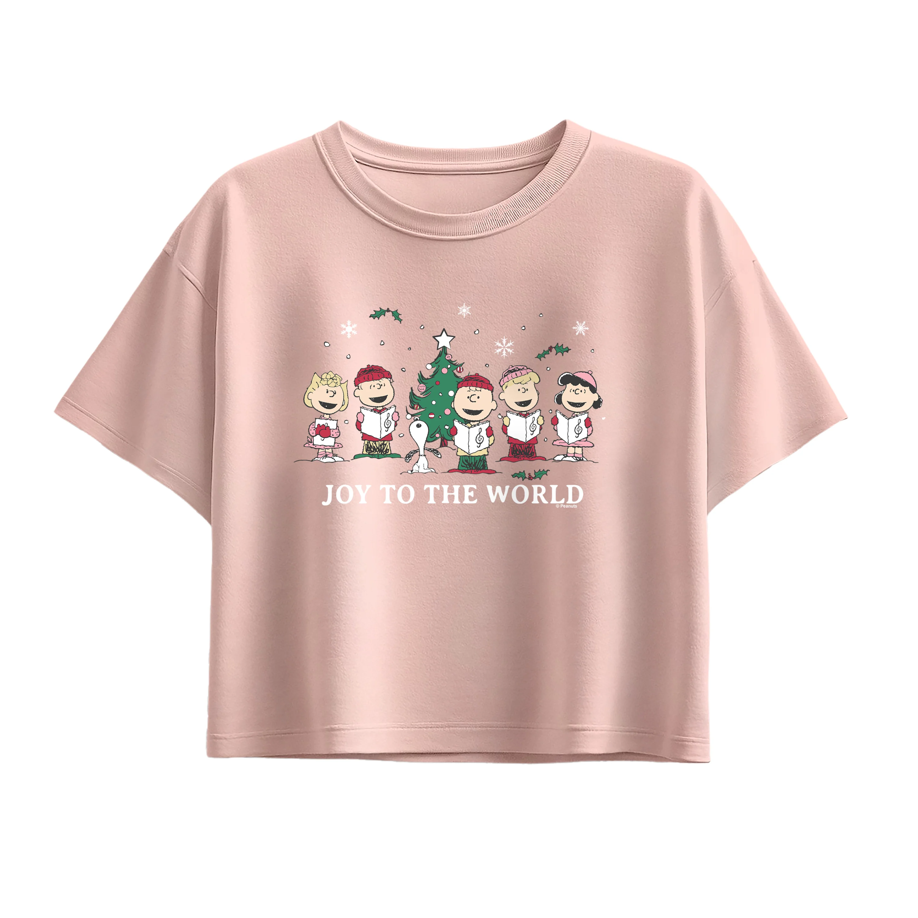 Peanuts - Joy to the World - Youth Girls Boxy T-Shirt - Image 3