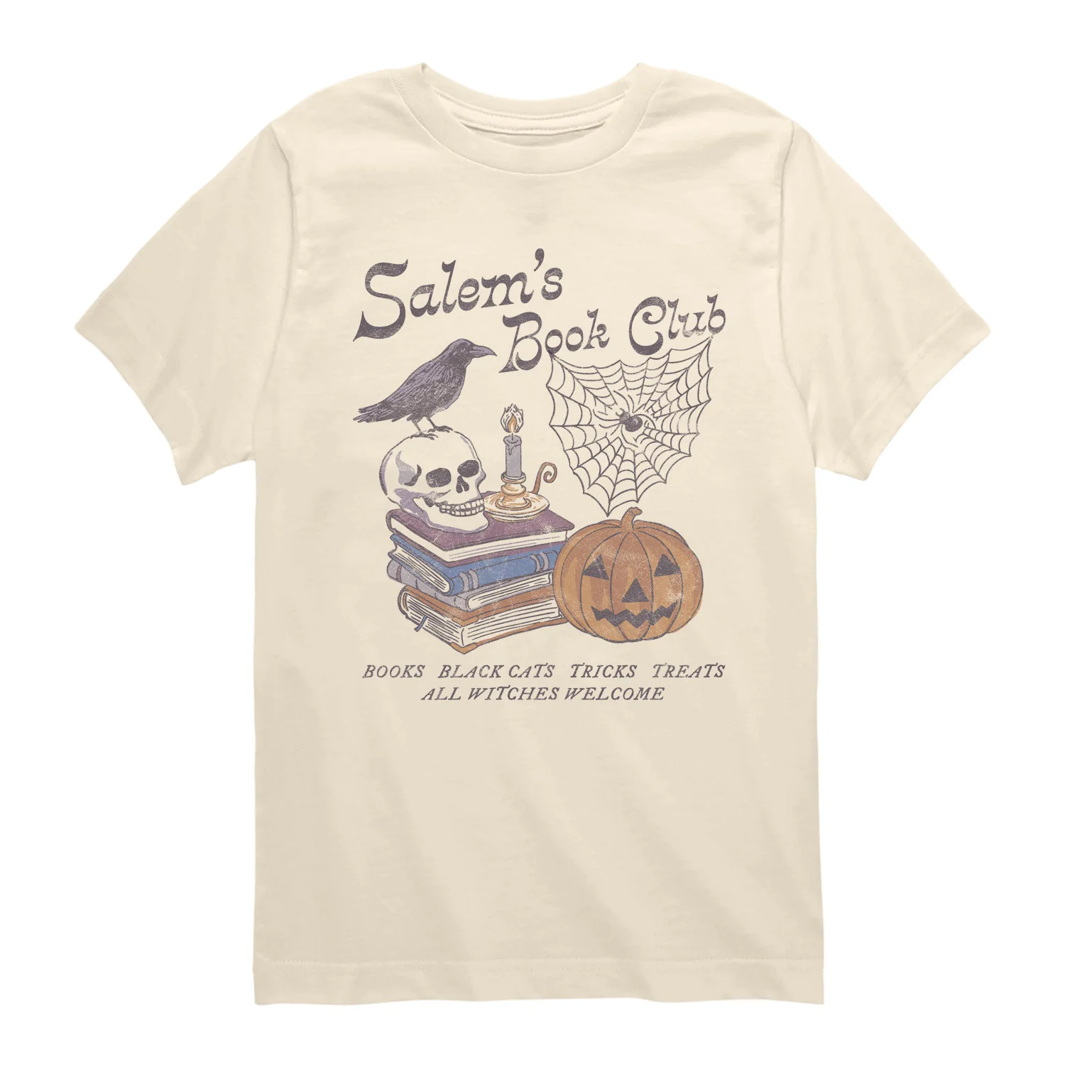 Instant Message - Salem's Book Club - Youth Boys Short Sleeve Graphic T-Shirt