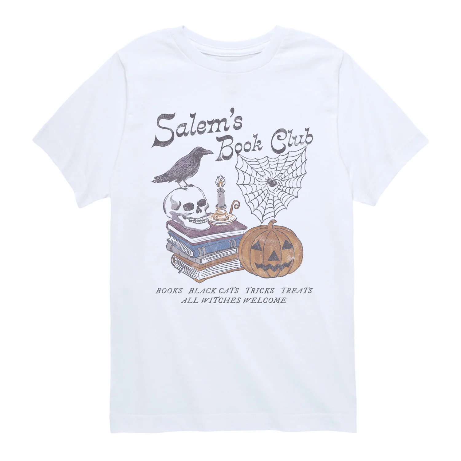 Instant Message - Salem's Book Club - Youth Boys Short Sleeve Graphic T-Shirt - Image 2