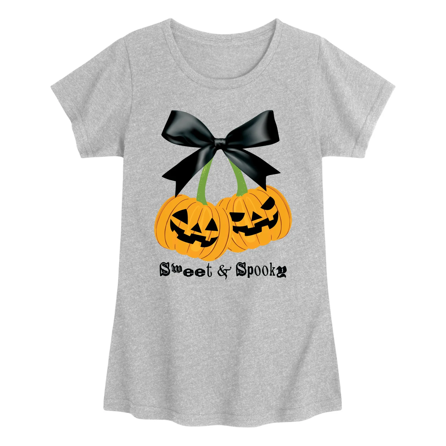 Instant Message - Cherry Pumpkins - Youth Girls Fitted Short Sleeve T-Shirt - Image 3