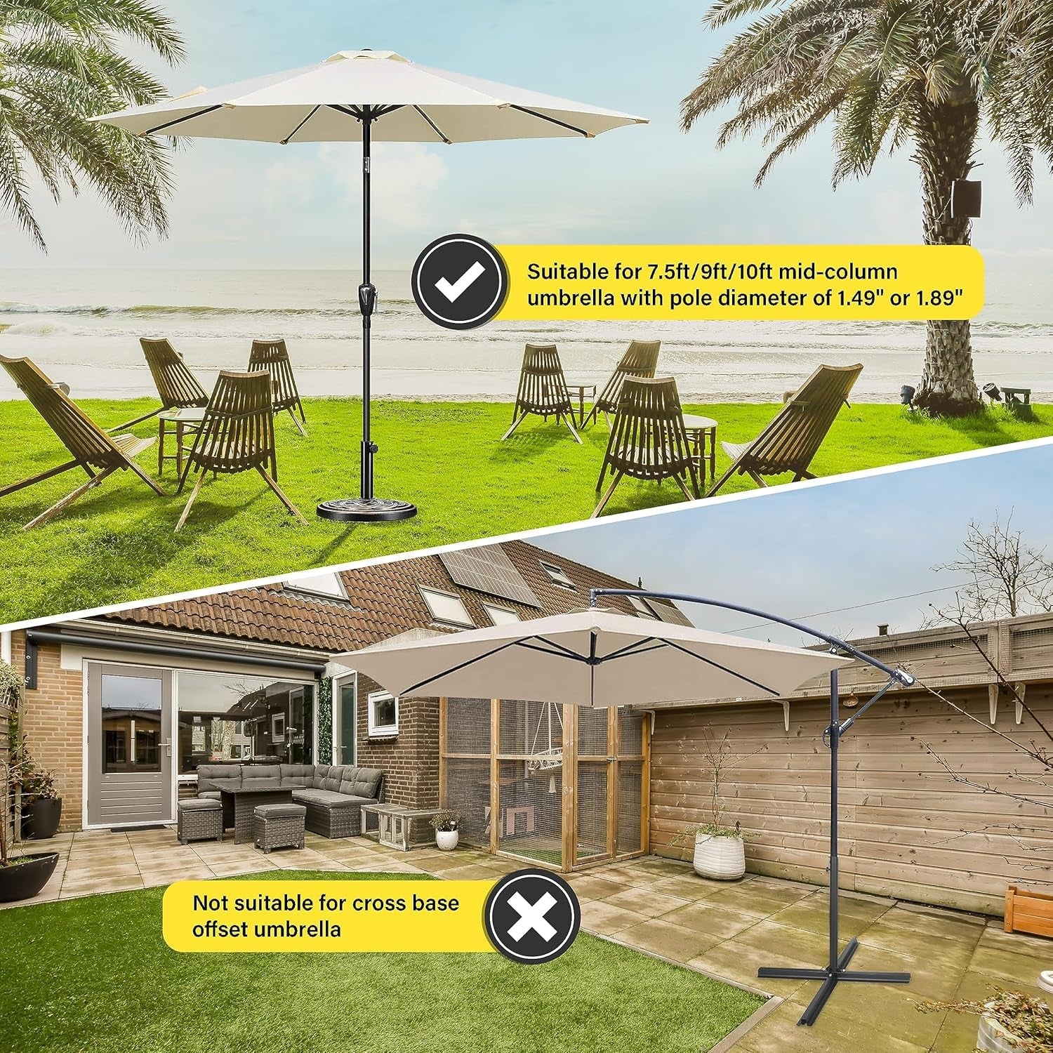 Heavy Duty 24 Pound Bronze Umbrella Base Patio Garden Stand For Outdoor Market Umbrellas by ShipItFurniture - Image 6