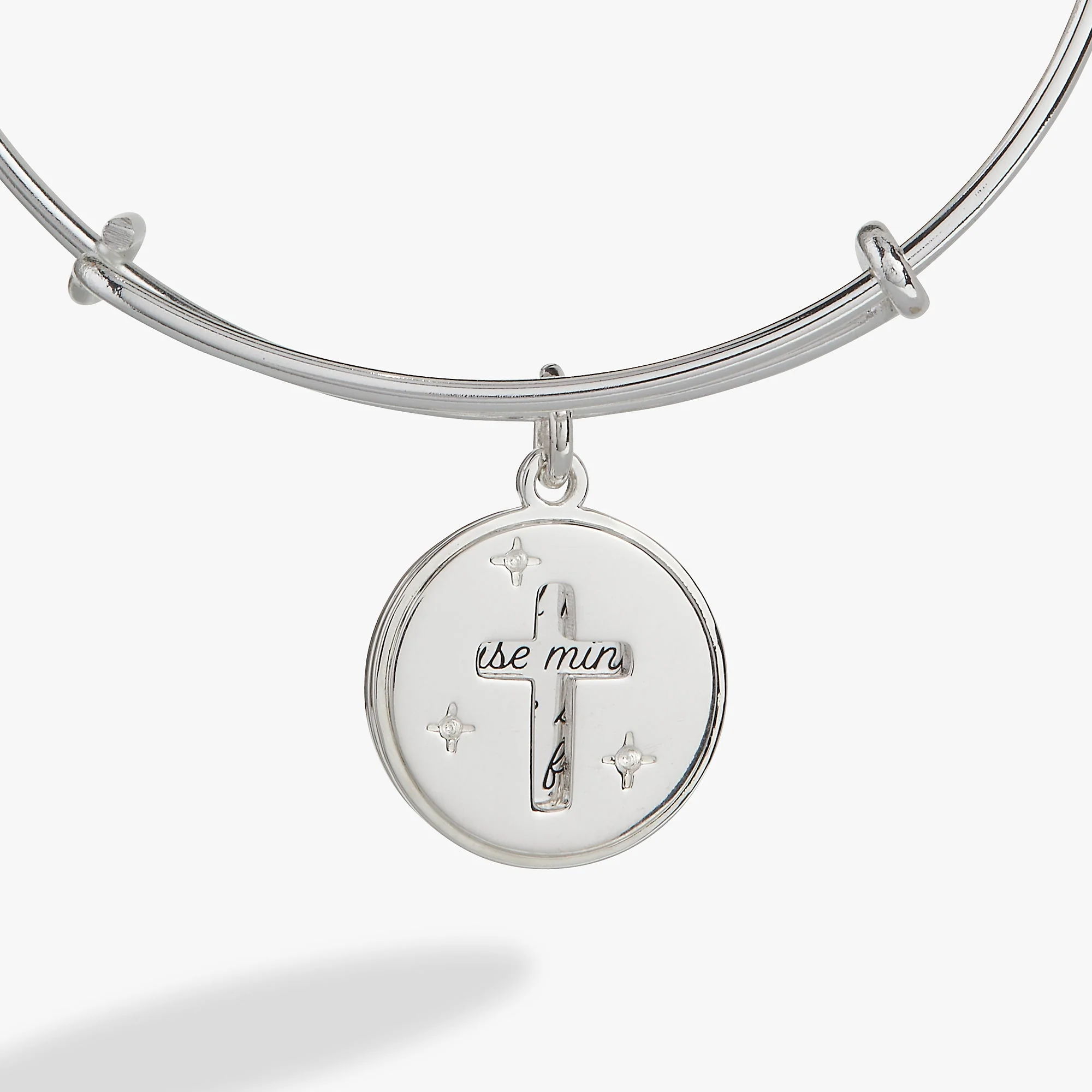 Hidden Message Cross Affirmation Bangle - Image 3