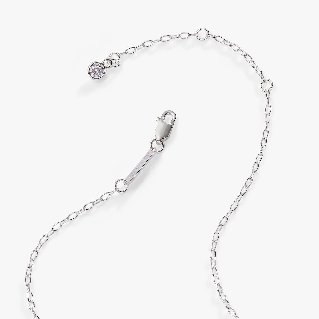Initial R Precious Elongated Necklace - Image 3