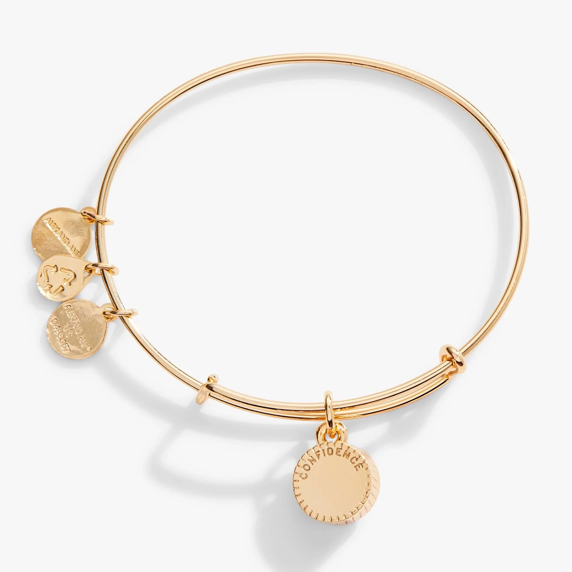 June Birthstone Charm Bangle, Light Amethyst - Image 6